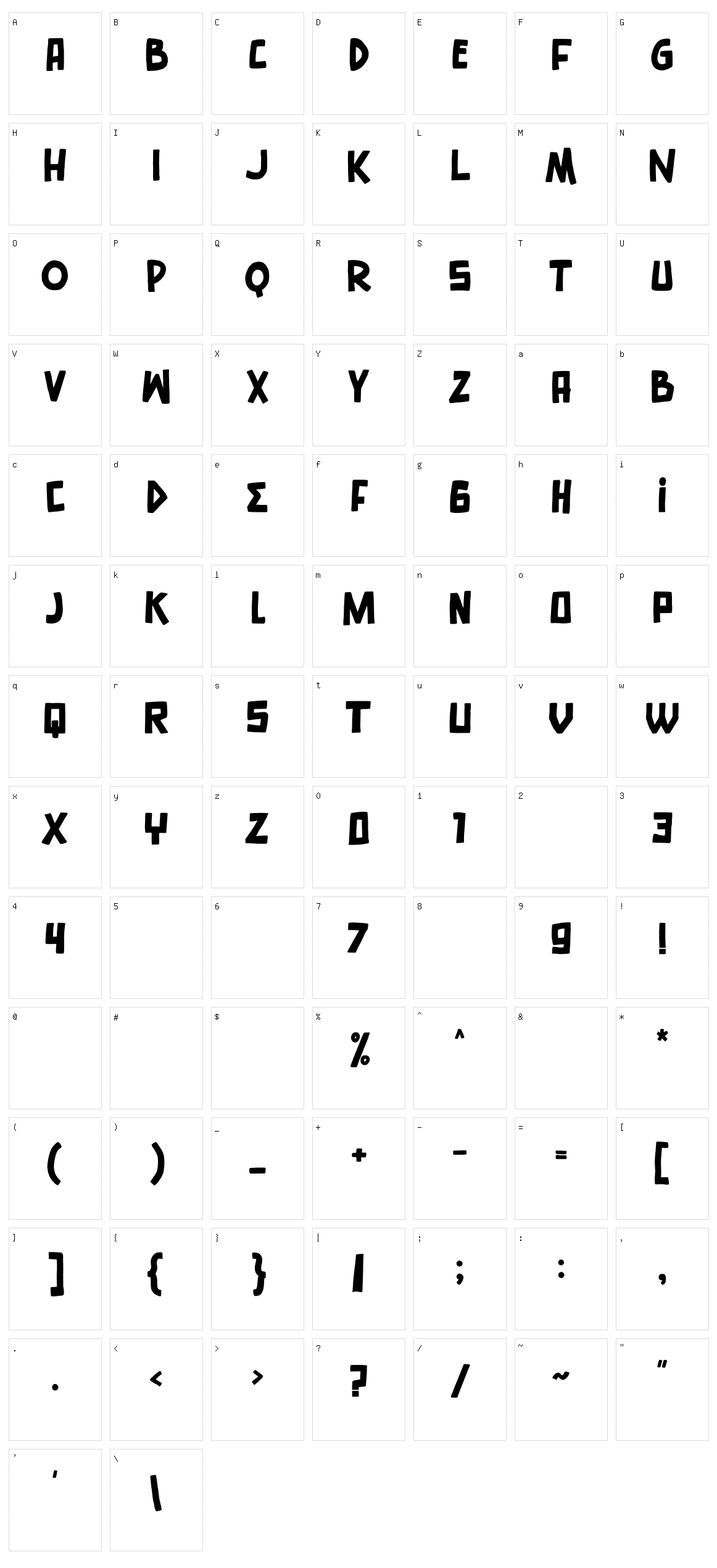 Worthless Character Set