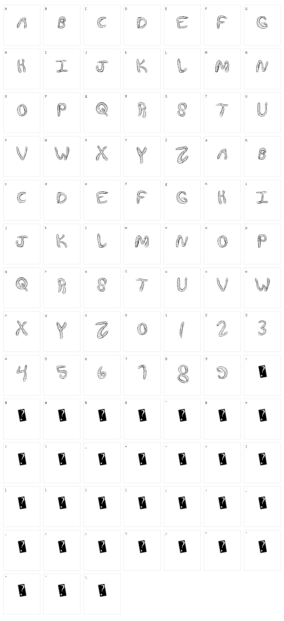 Wurm Fun Character Set