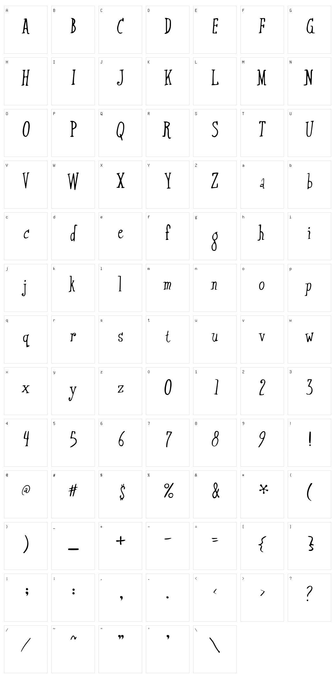 Xtraflexidisc Character Set