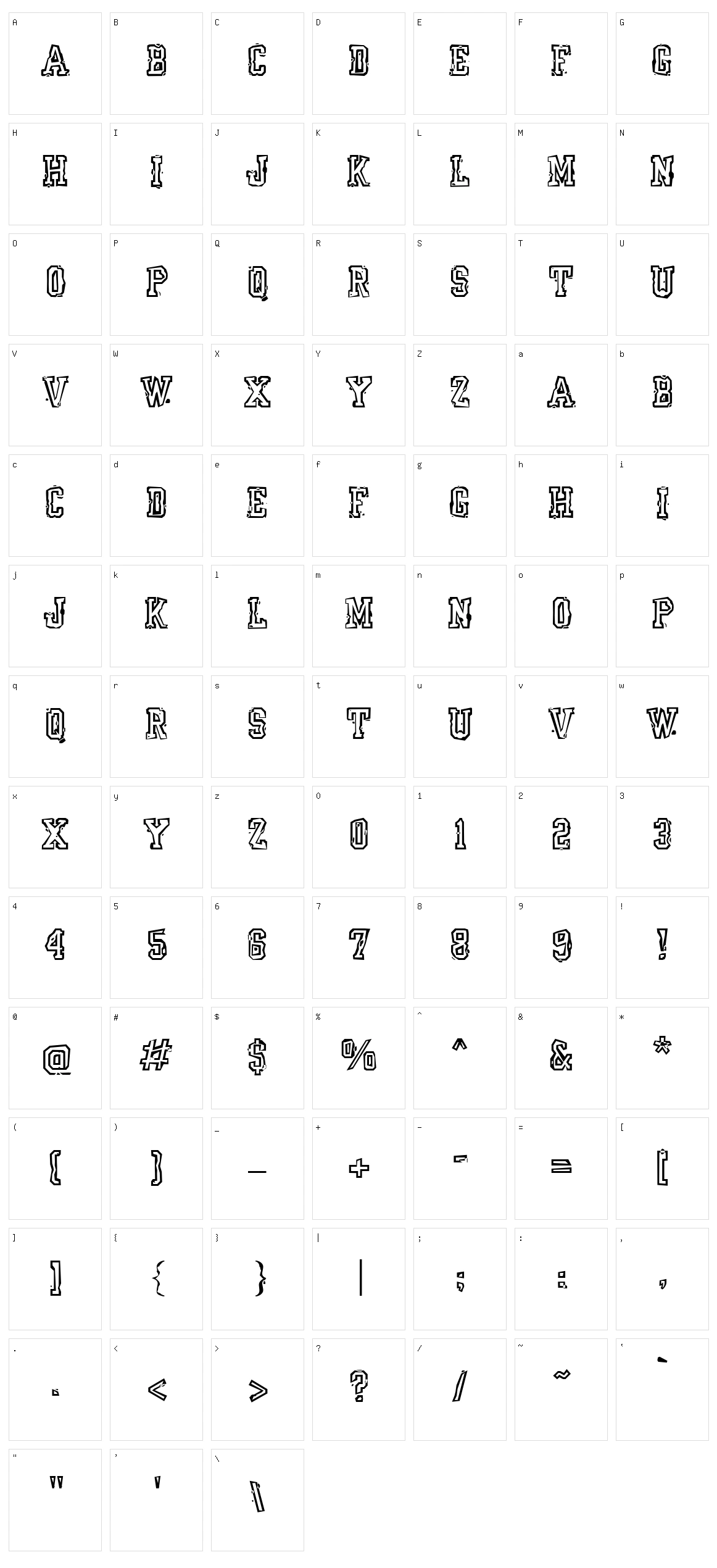Year Book Mess Character Set
