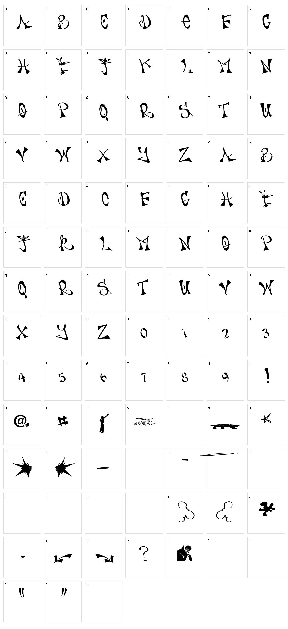 Plan-A-Emcee Character Set