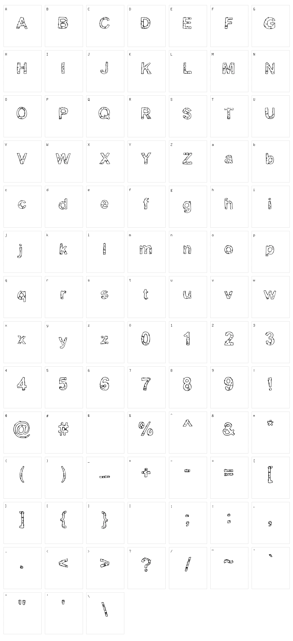 Yugly Character Set
