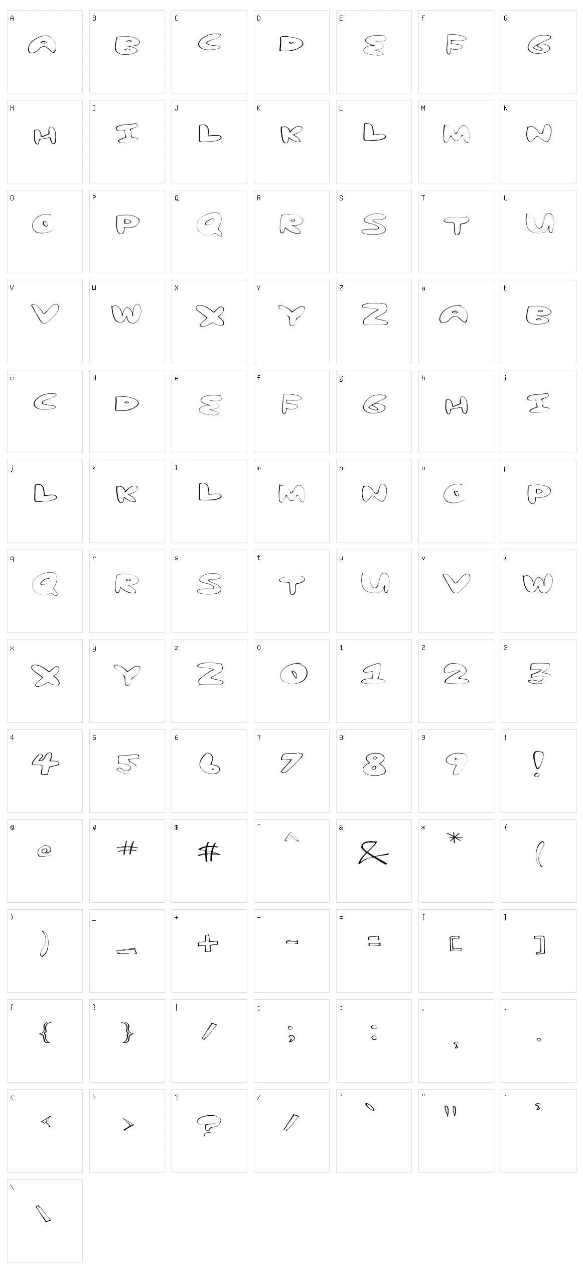 Yum Nub Extended Character Set
