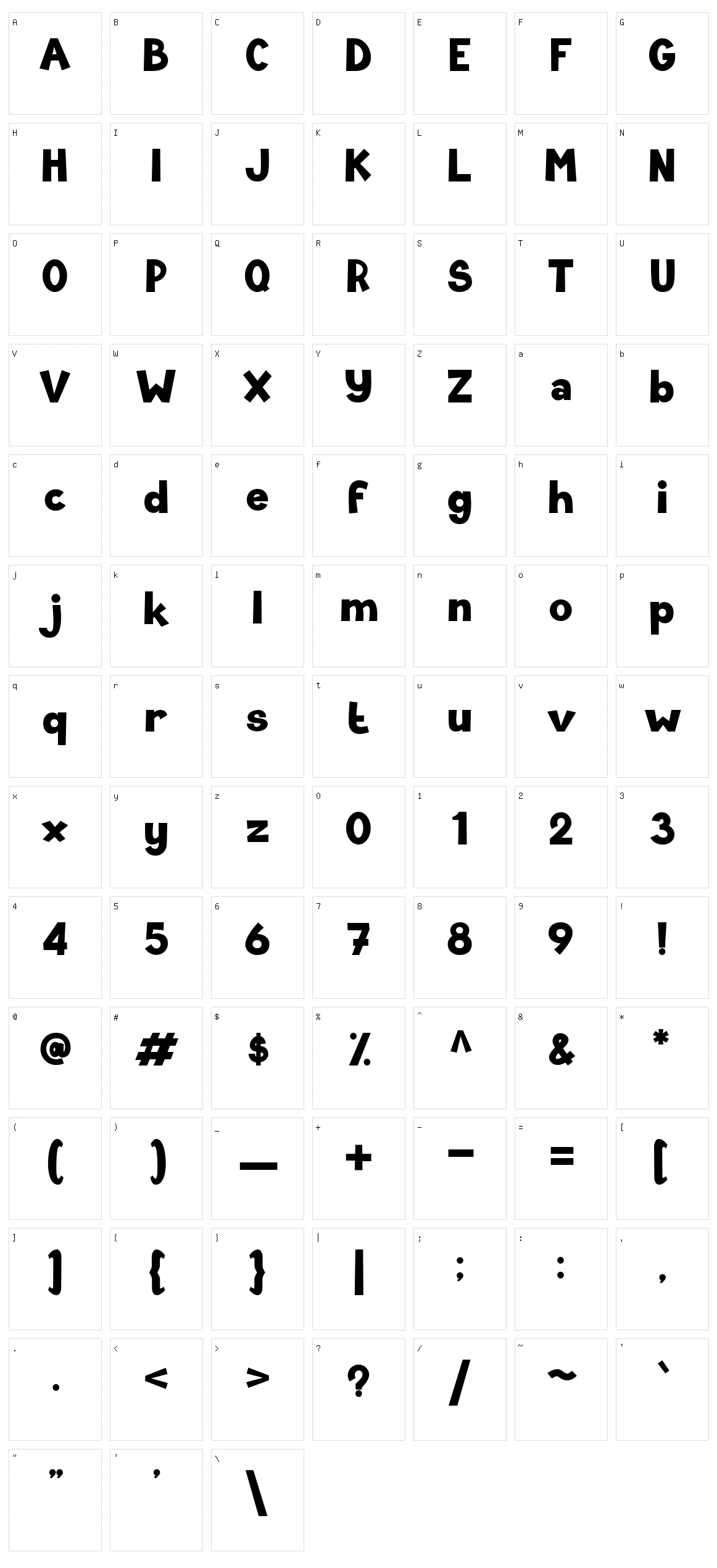 Zakids Character Set
