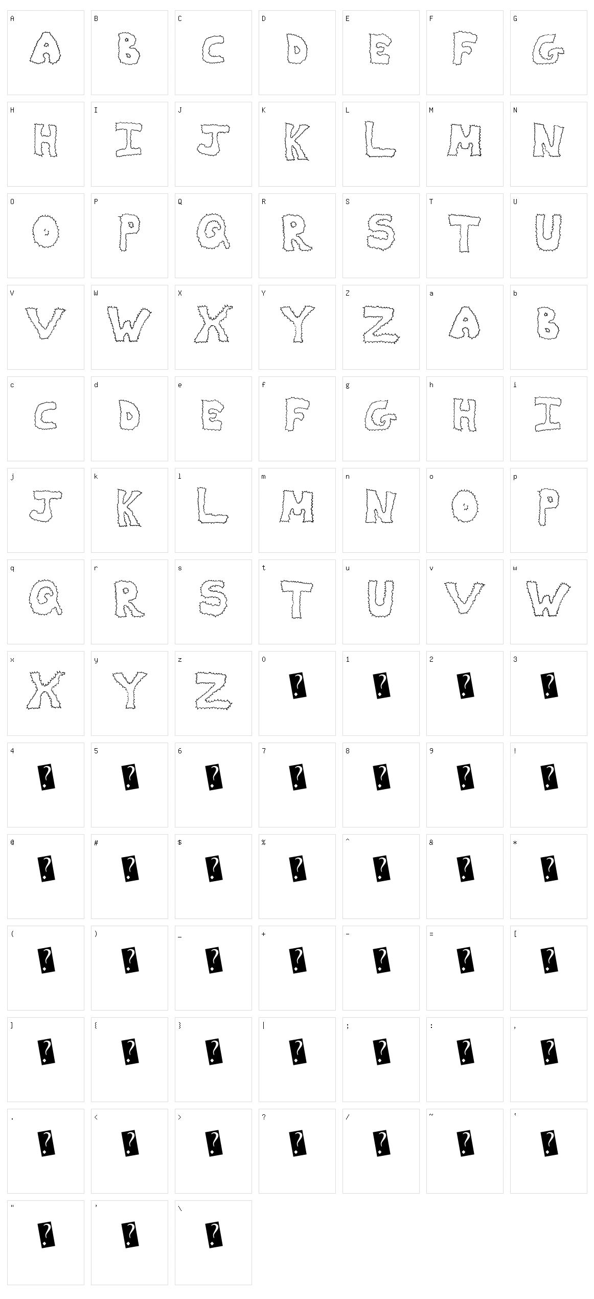 ZapDeal Character Set