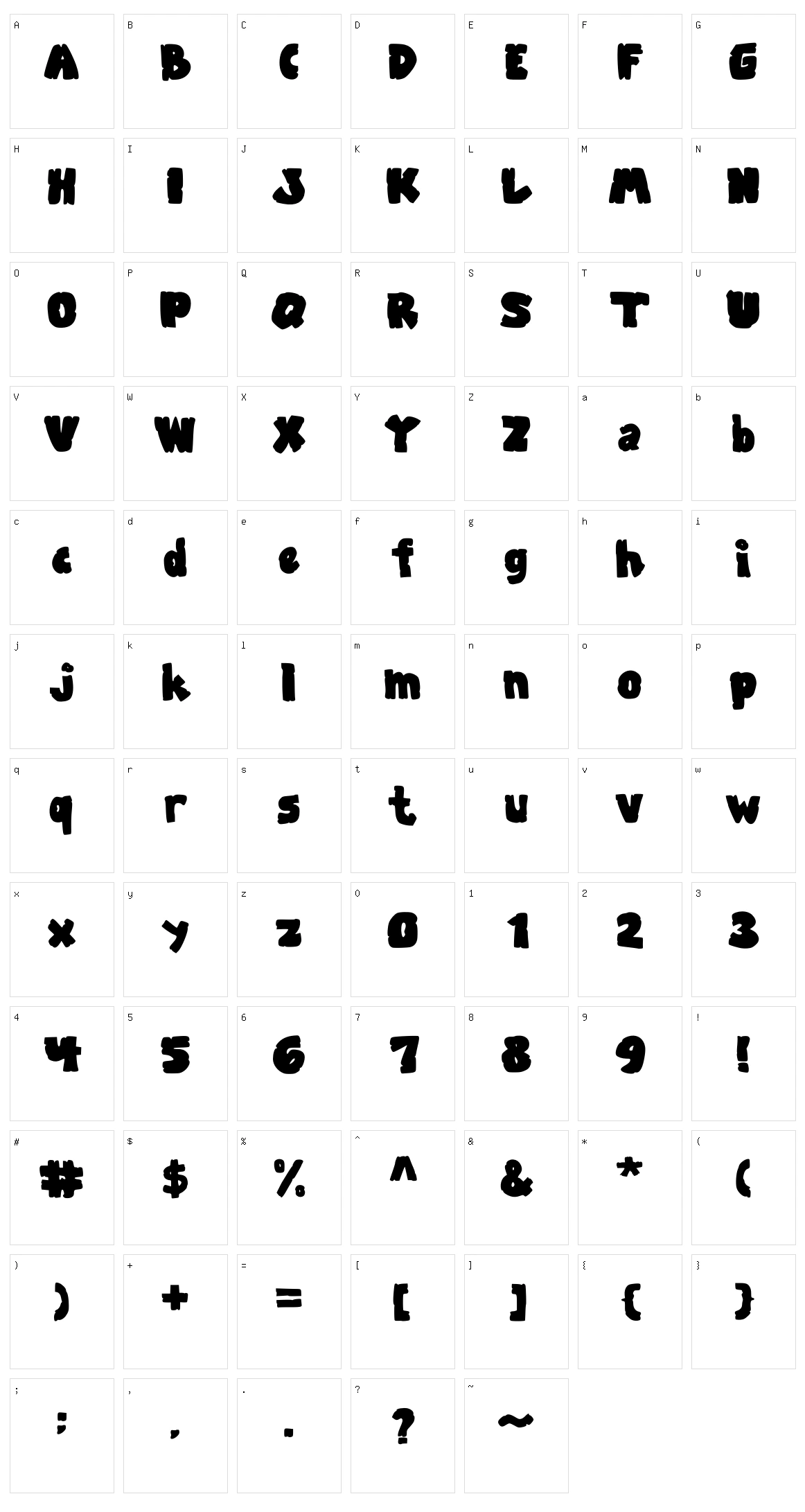 Zooberg Character Set
