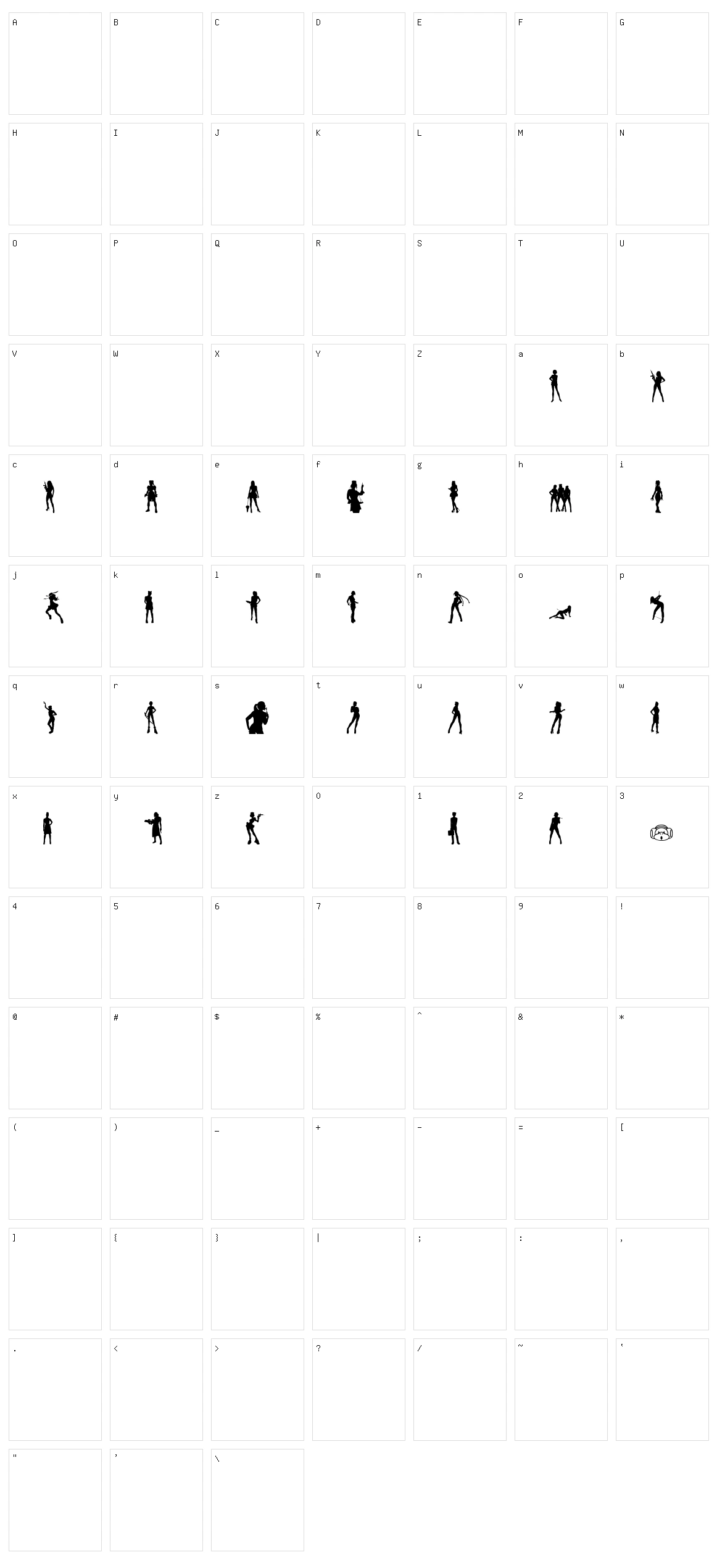 n0rpicons2  Character Set