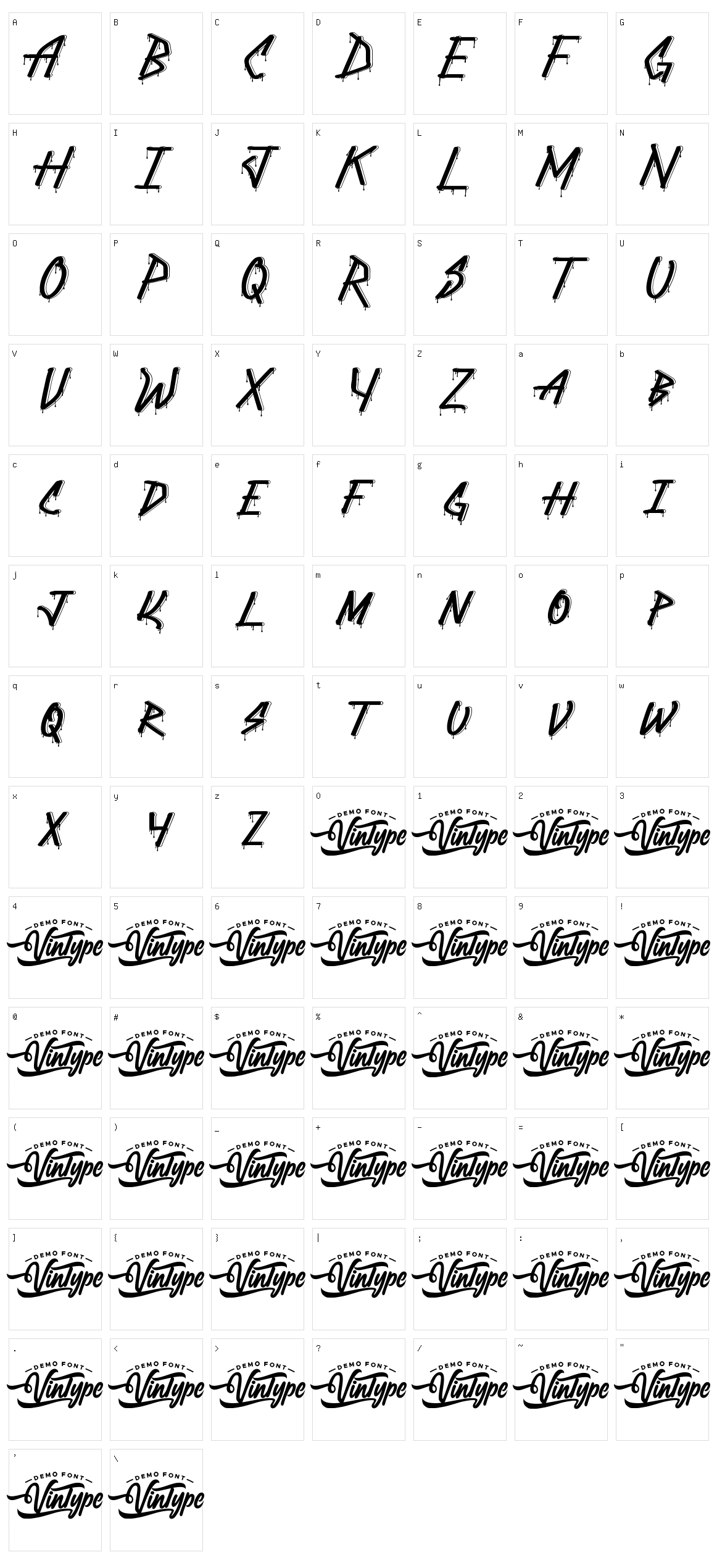 Brickouts Character Set