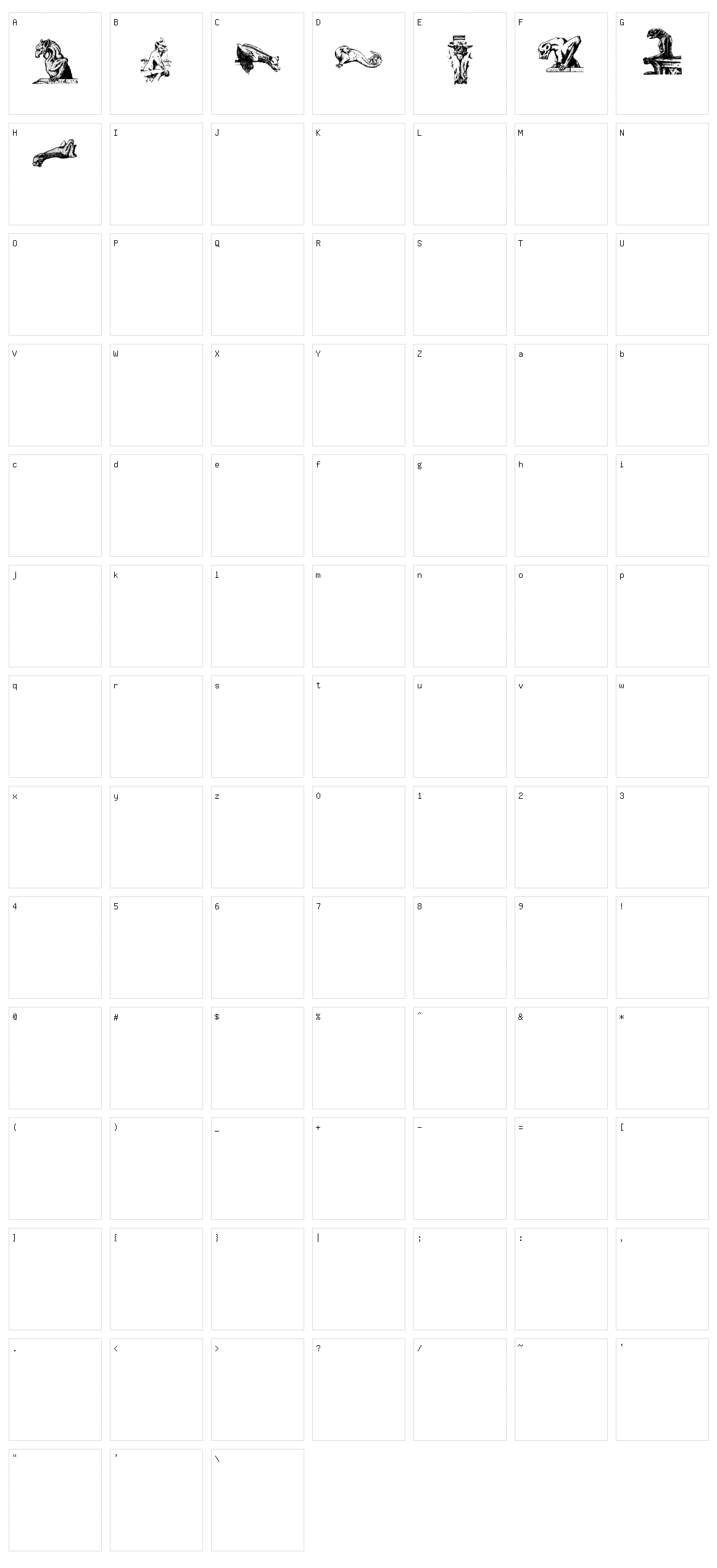 Gargoyles  Character Set