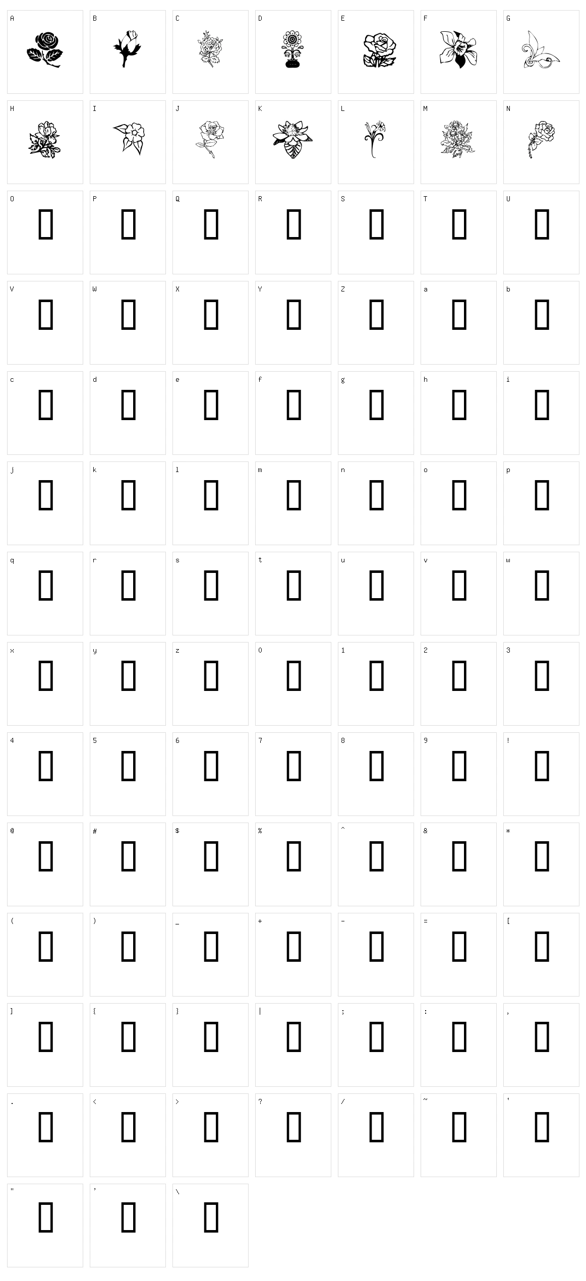 Floral Design  Character Set