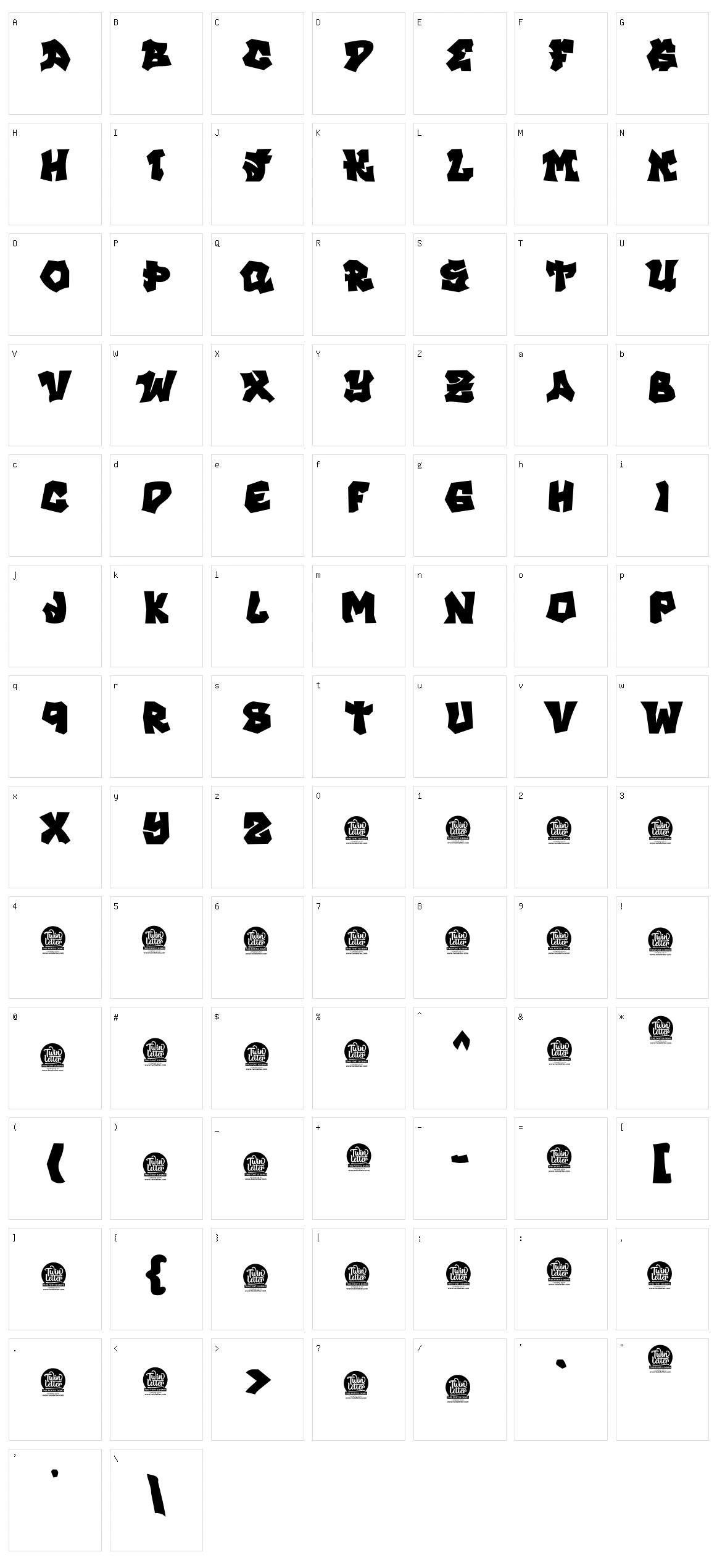 Kinger Character Set