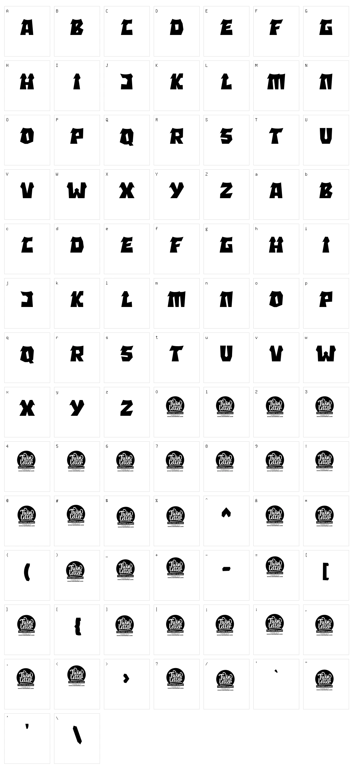 Menor Character Set