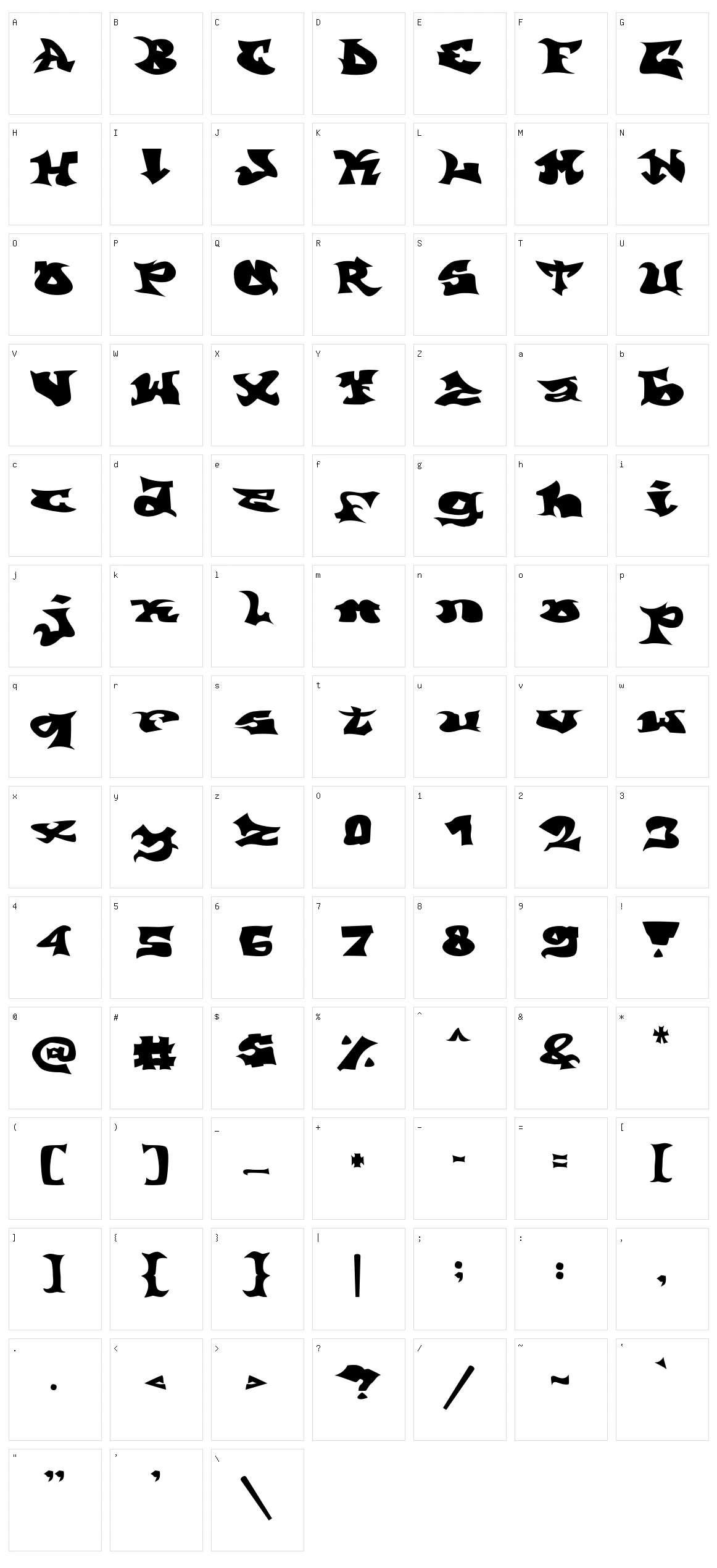 Weird Character Set