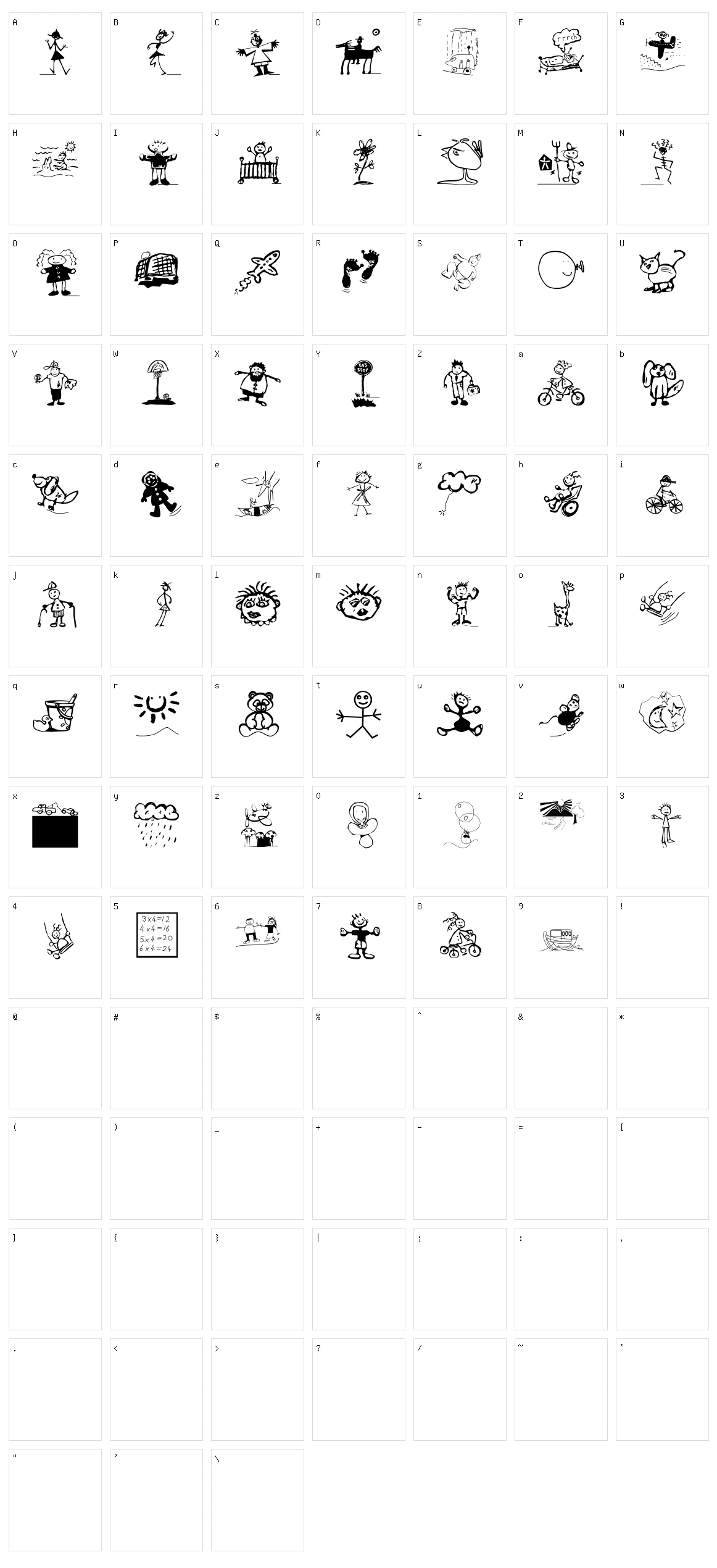 ForKids  Character Set