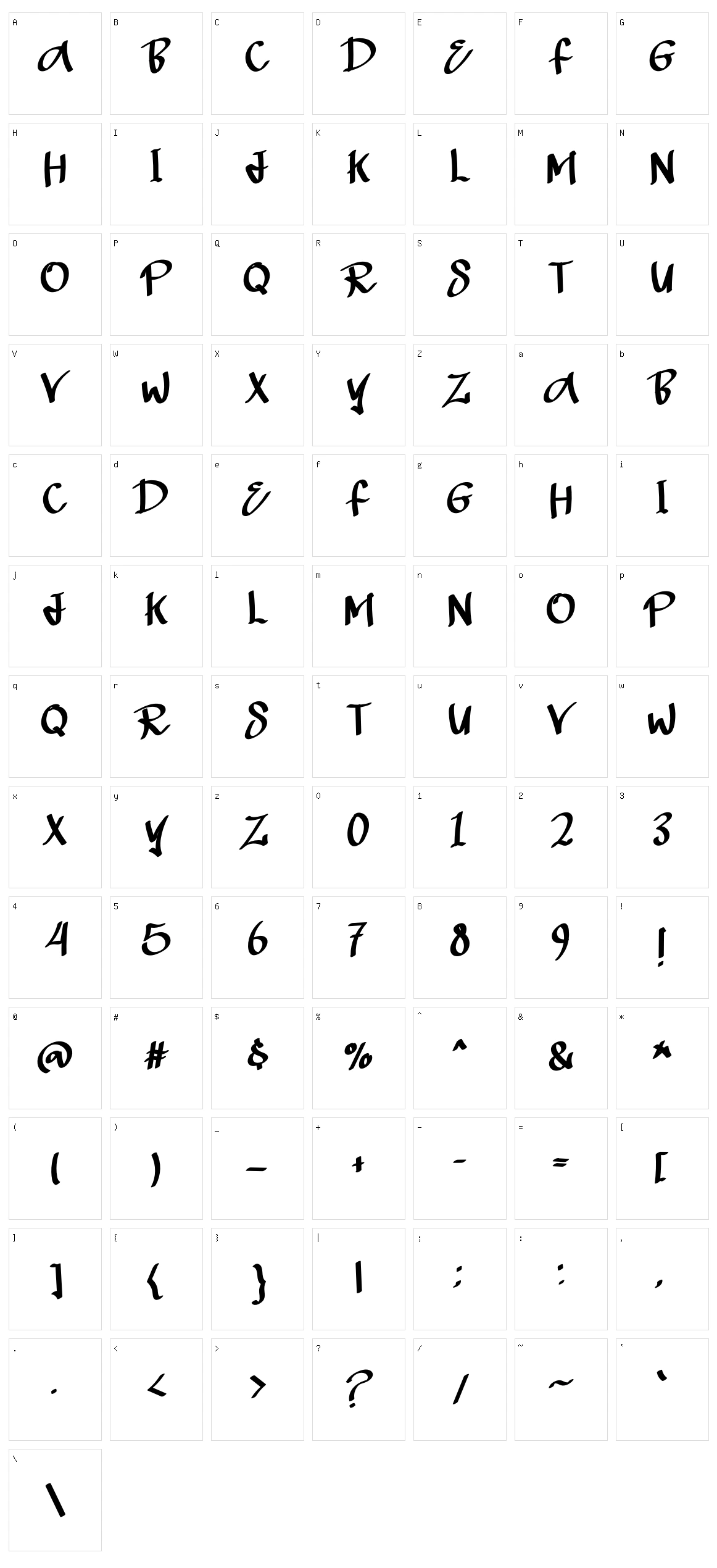 Black Legal Character Set