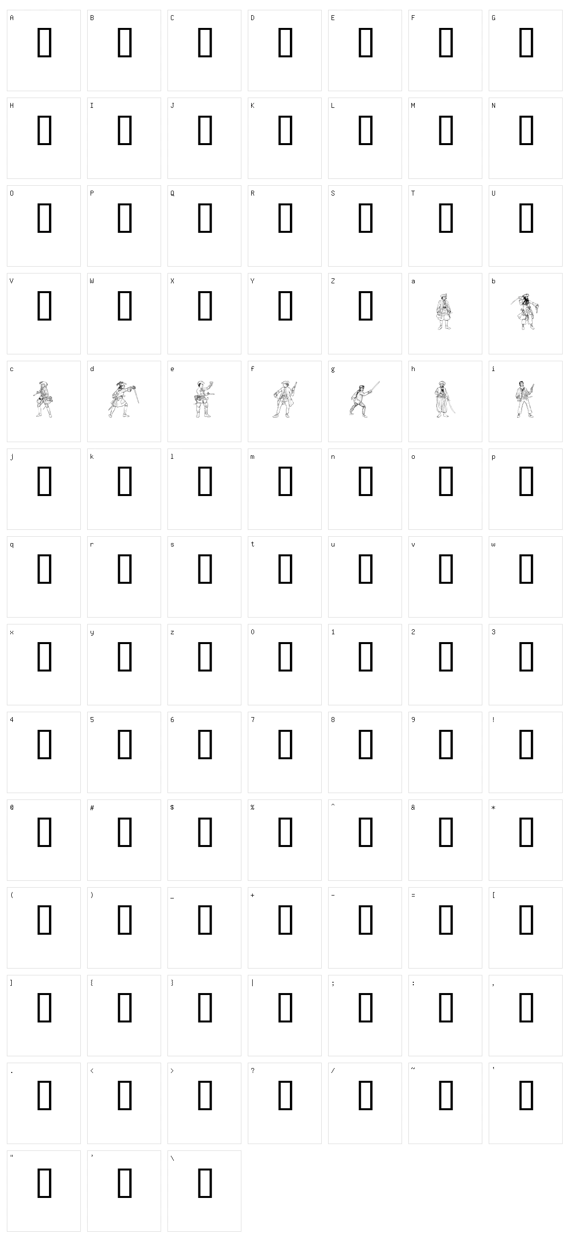 Pirates1  Character Set