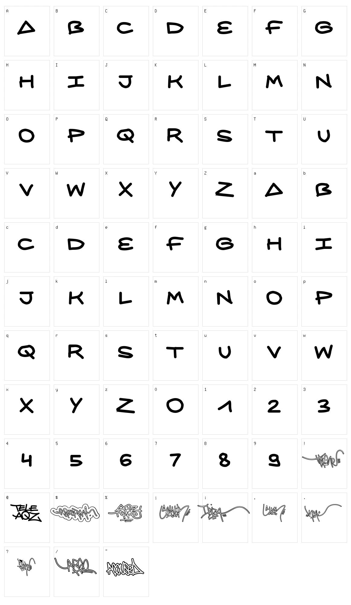 AQZ Crew Character Set