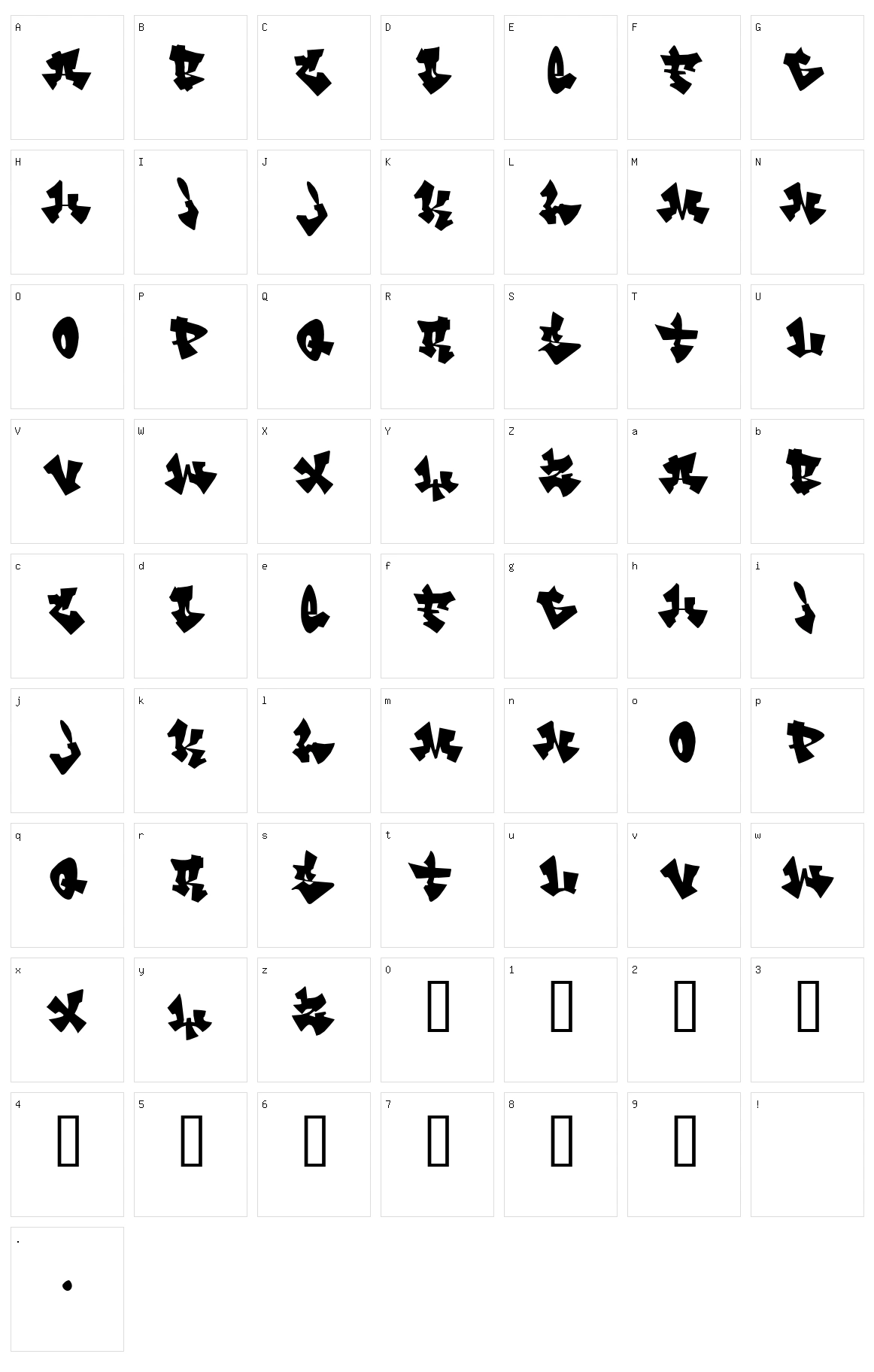 Cancontrol Character Set