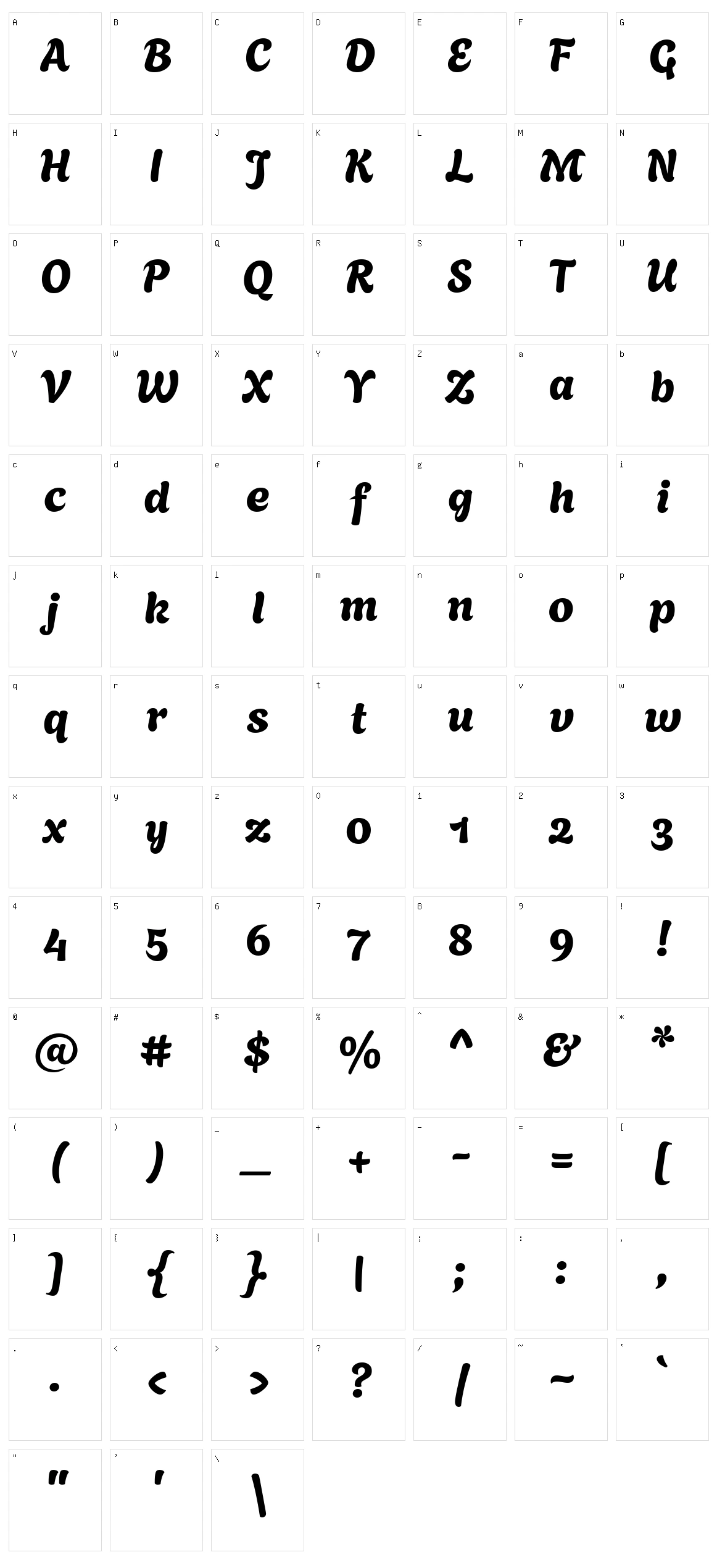Agbalumo Character Set