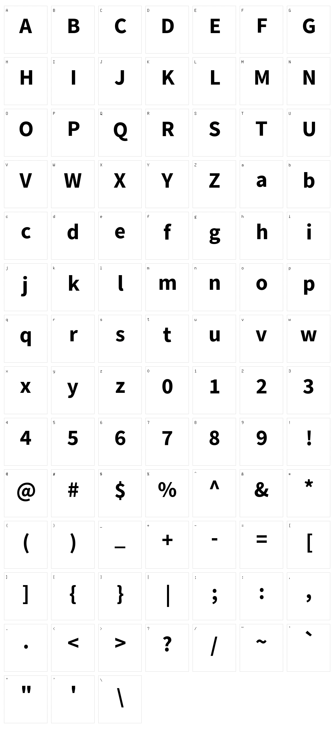 Akatab Character Set