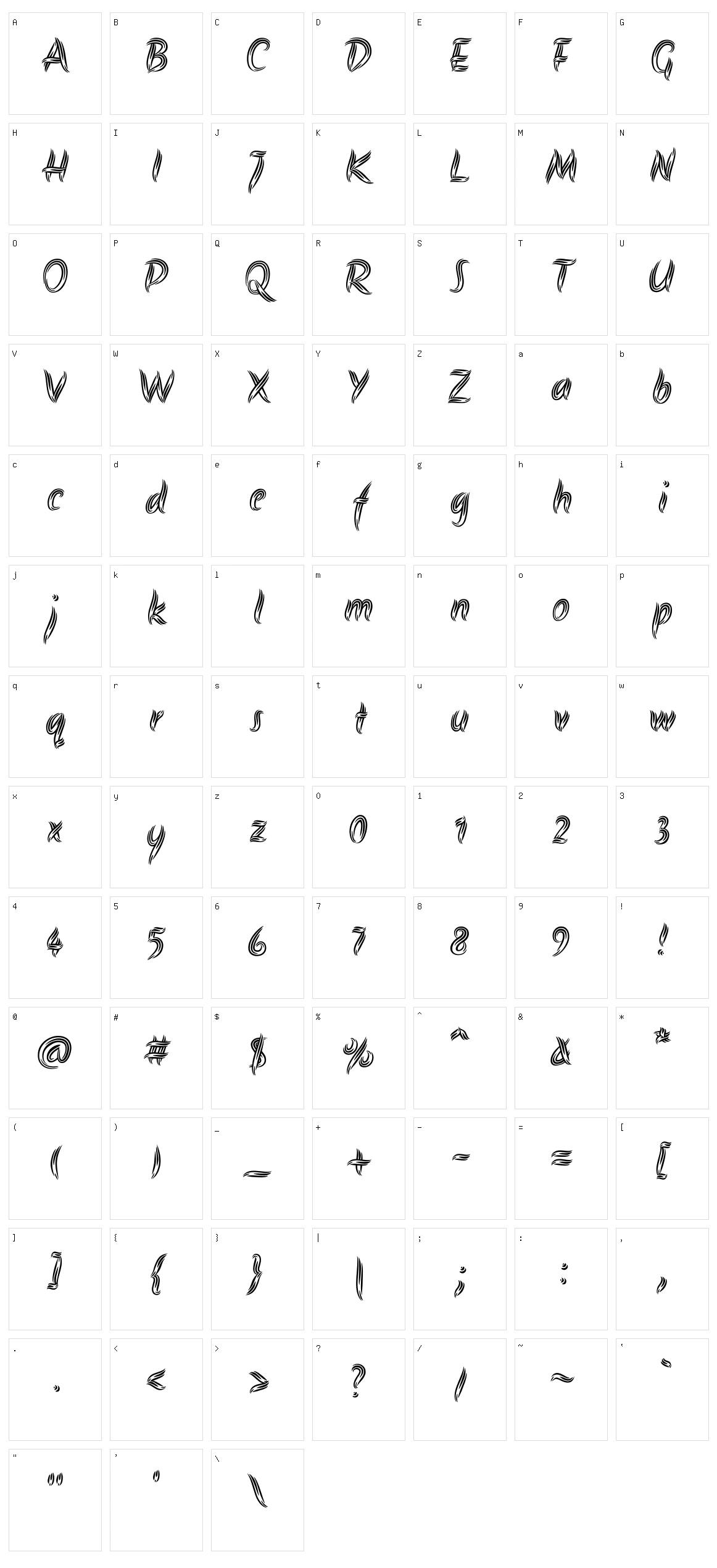 Akronim Character Set