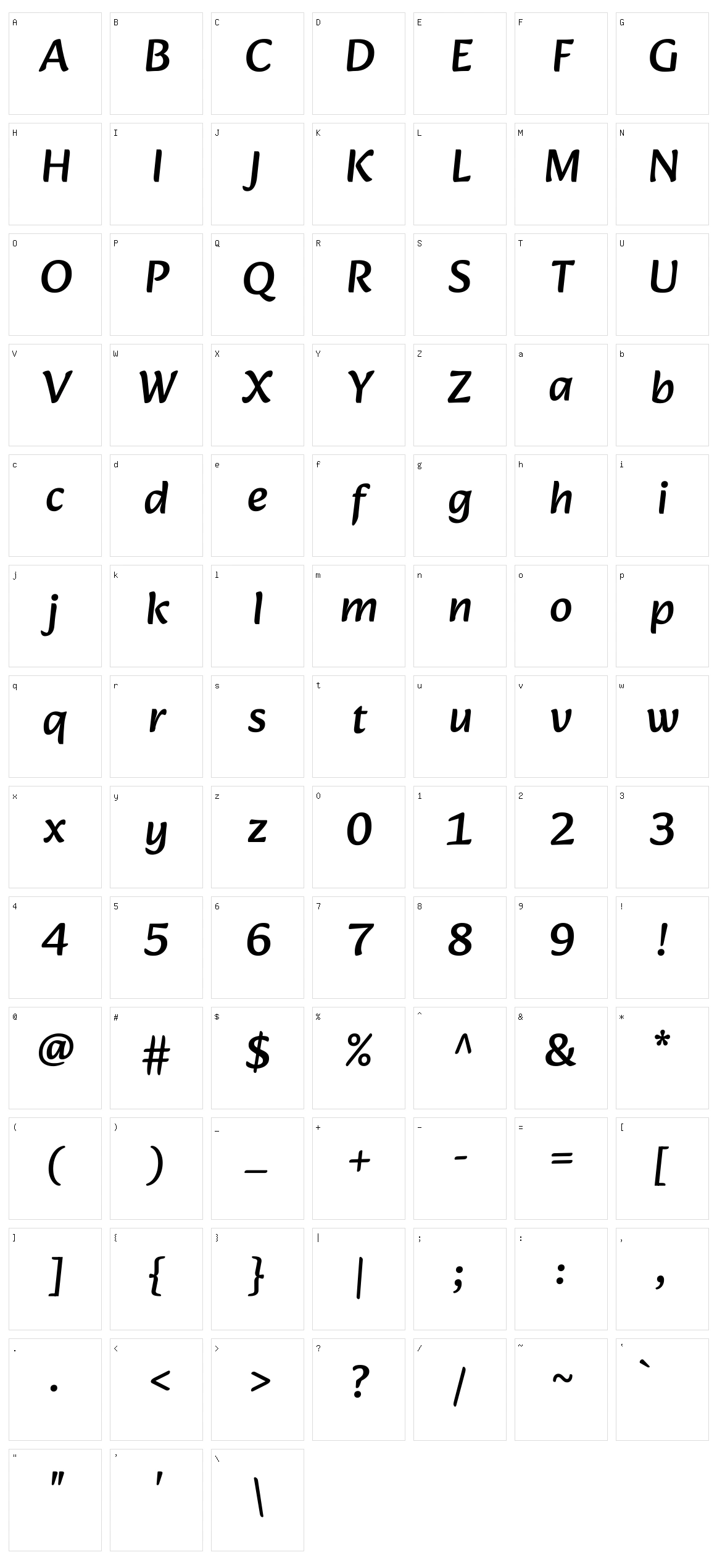 Alkatra Character Set