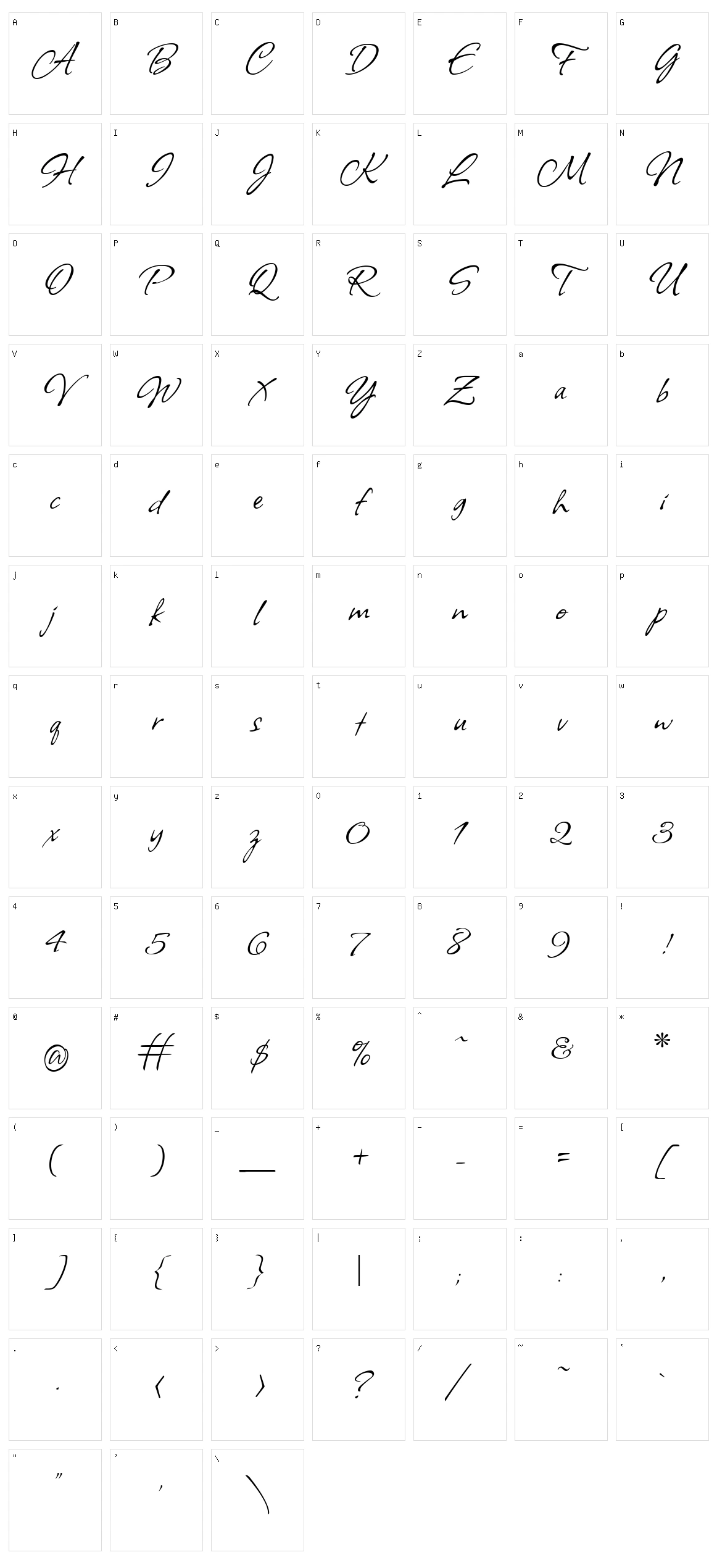 Allison Character Set