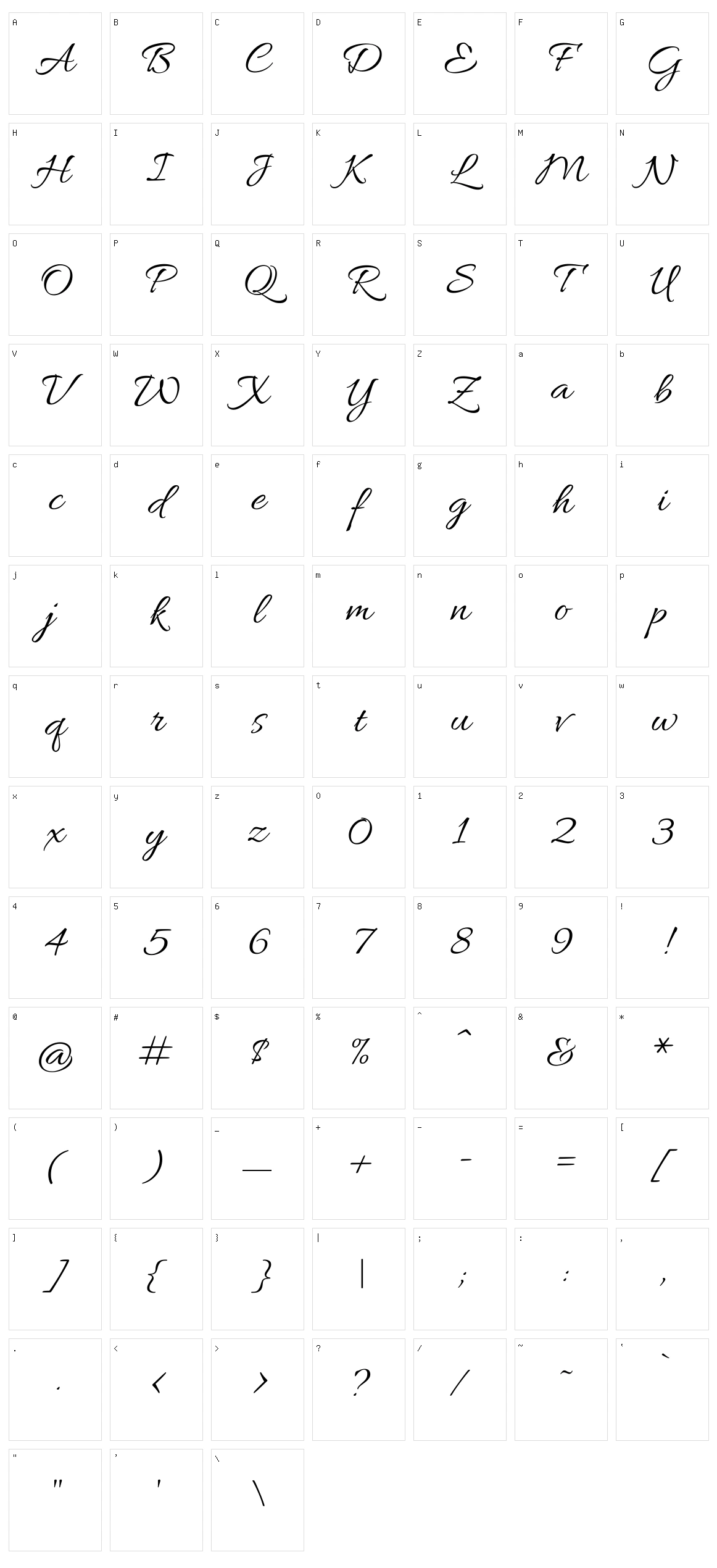 Allura Character Set