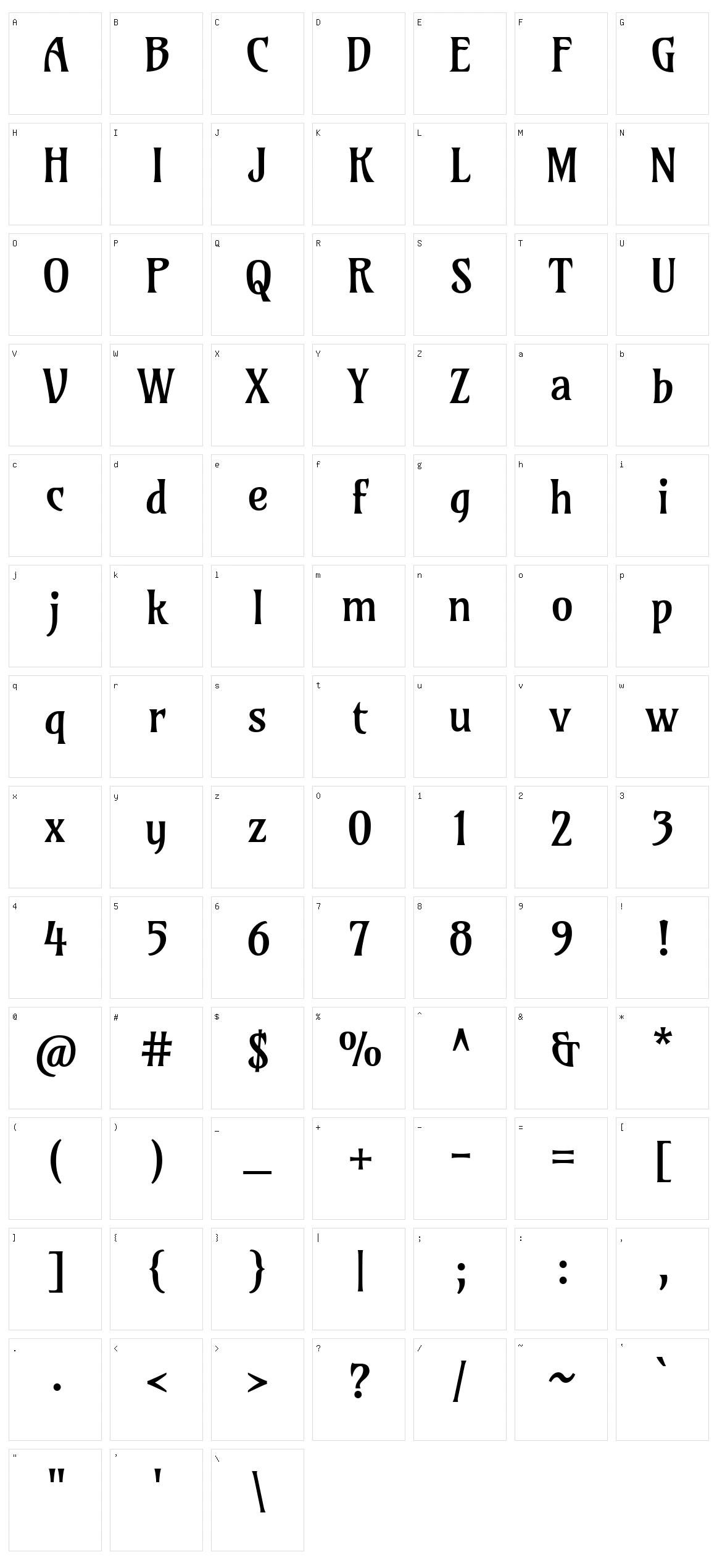 Amarante Character Set