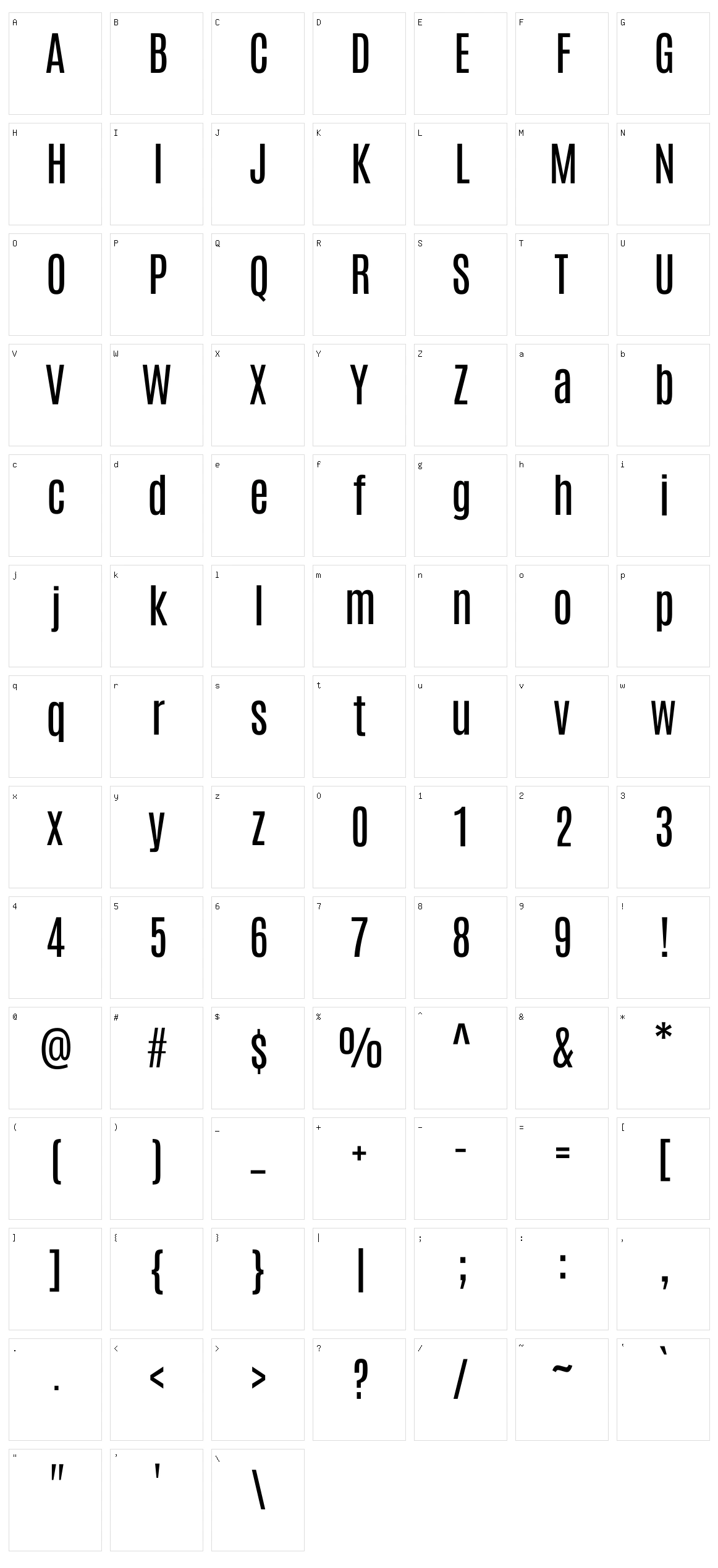 Antonio Character Set