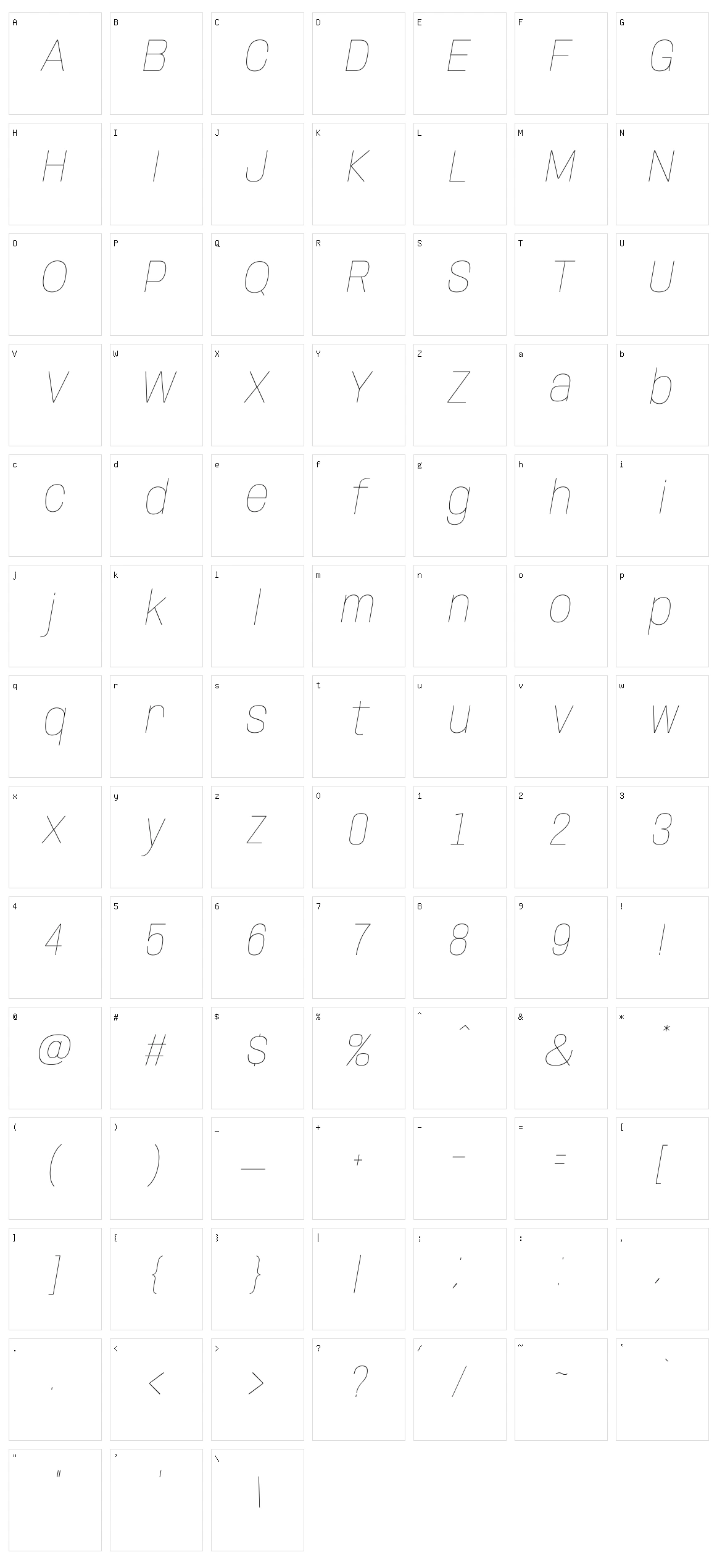 Anybody Character Set