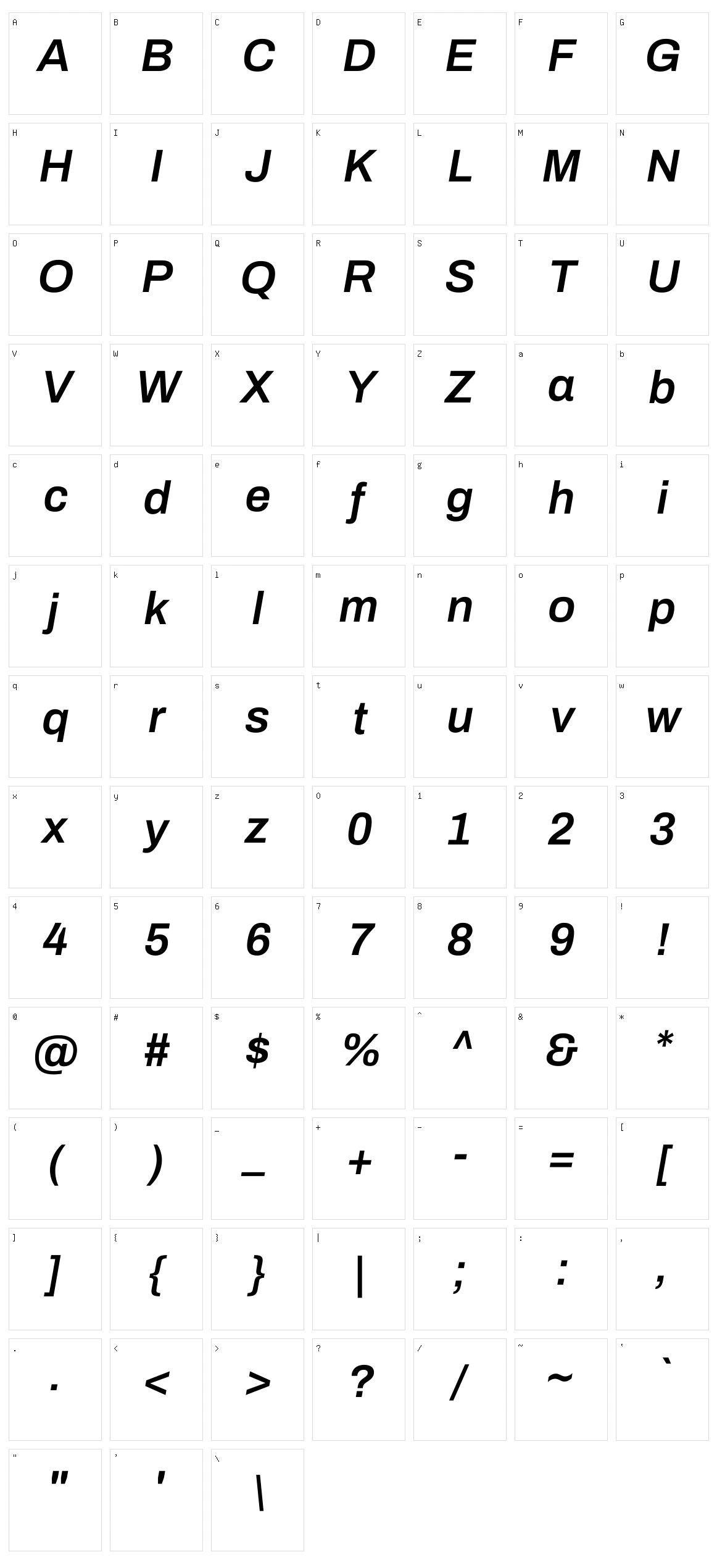 Archivo Character Set