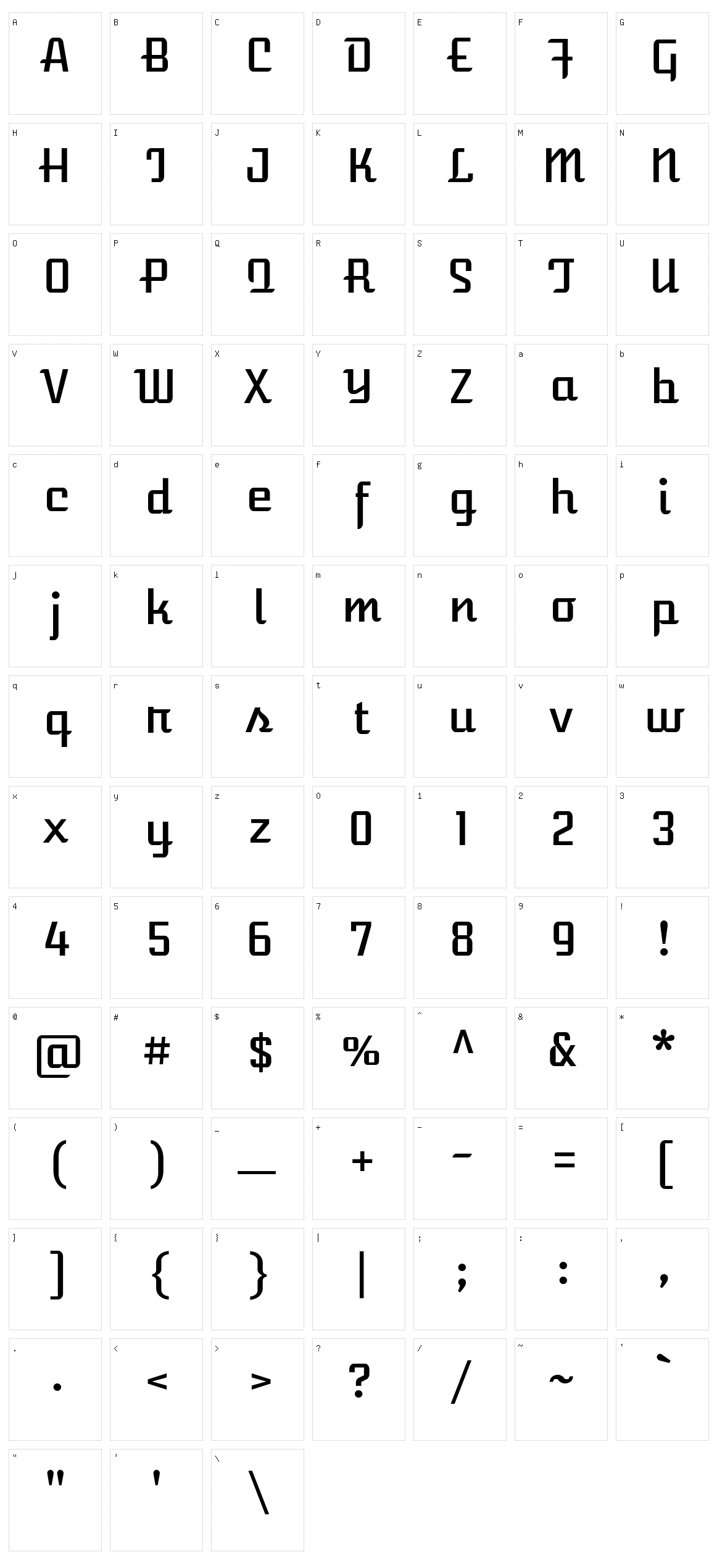 Atomic age Character Set