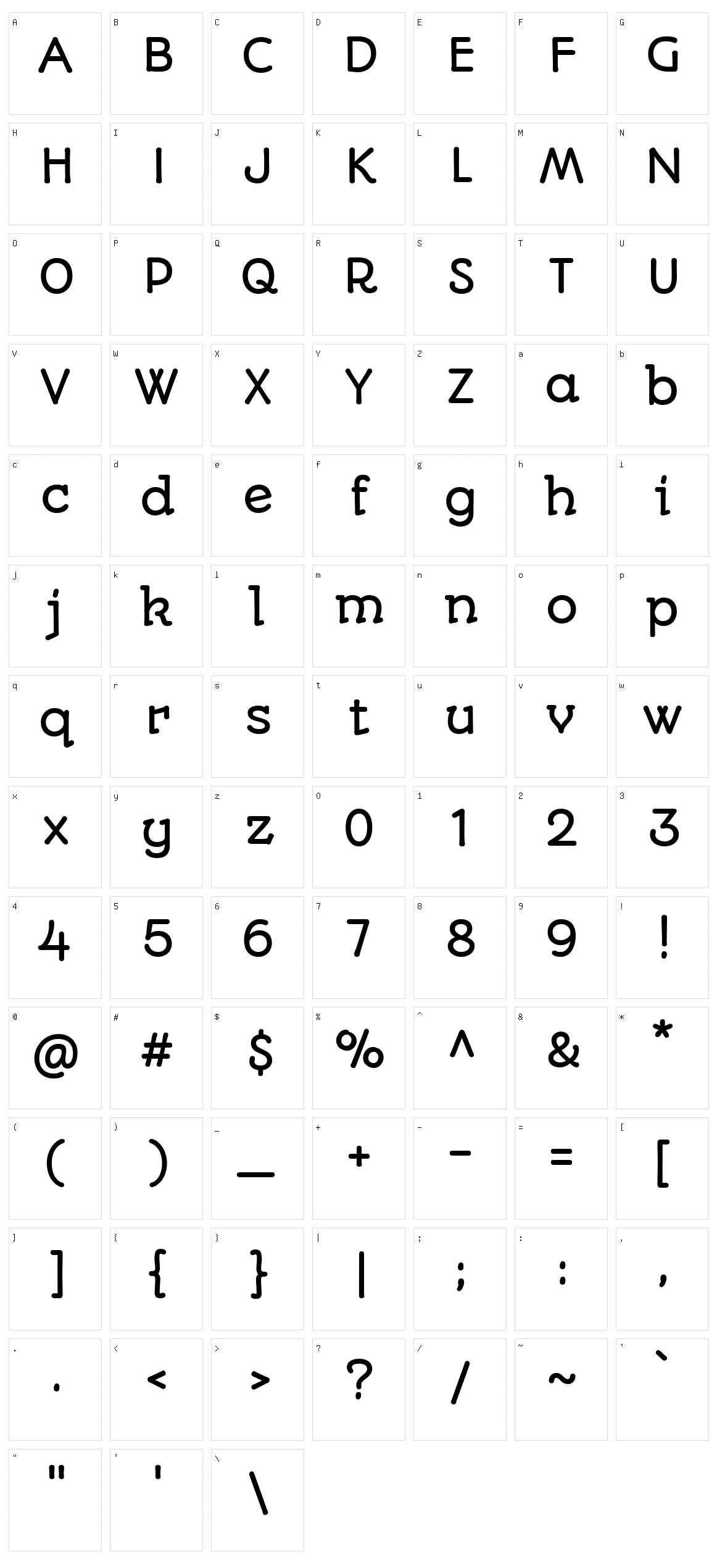 Autour one Character Set