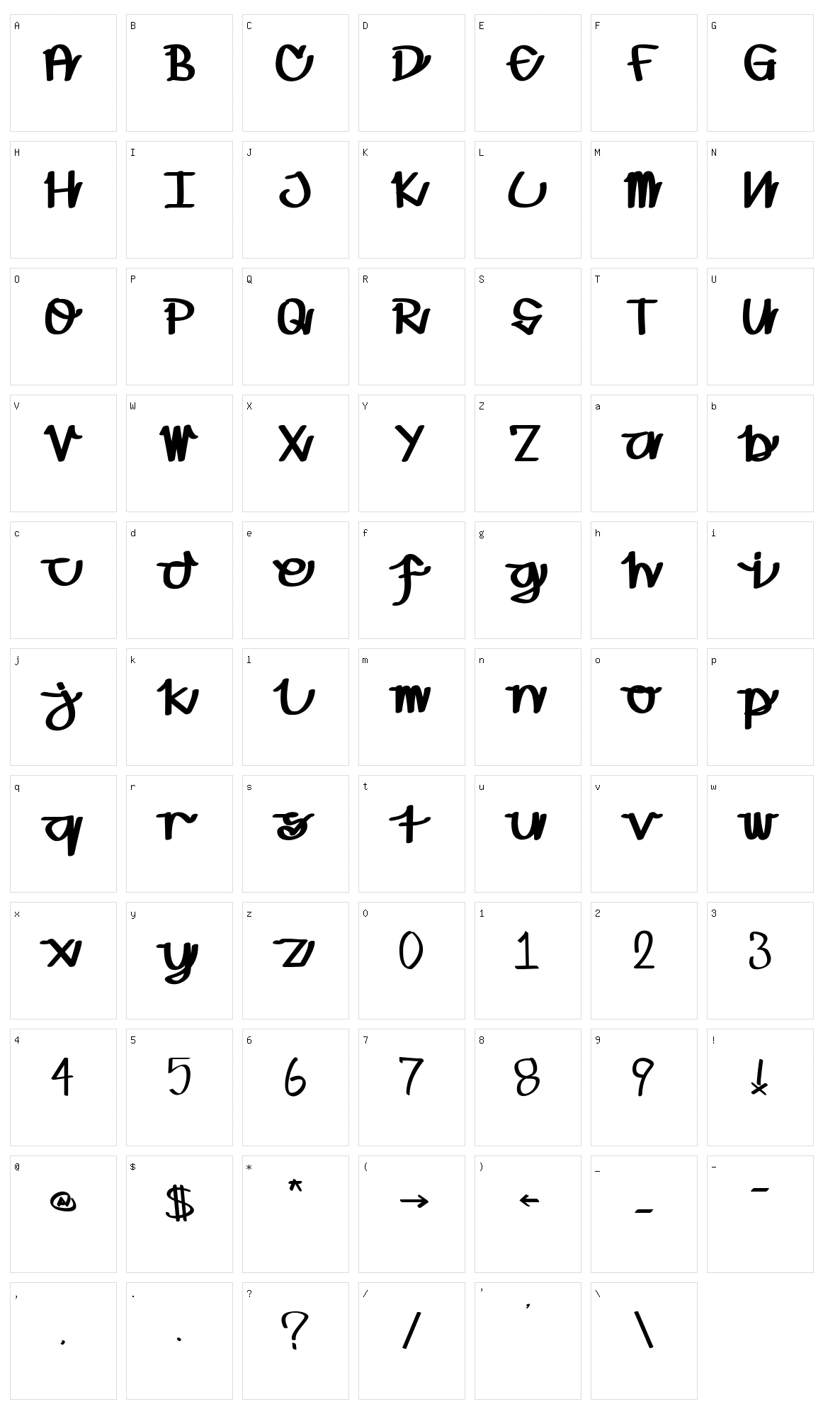Calligraffiti Character Set