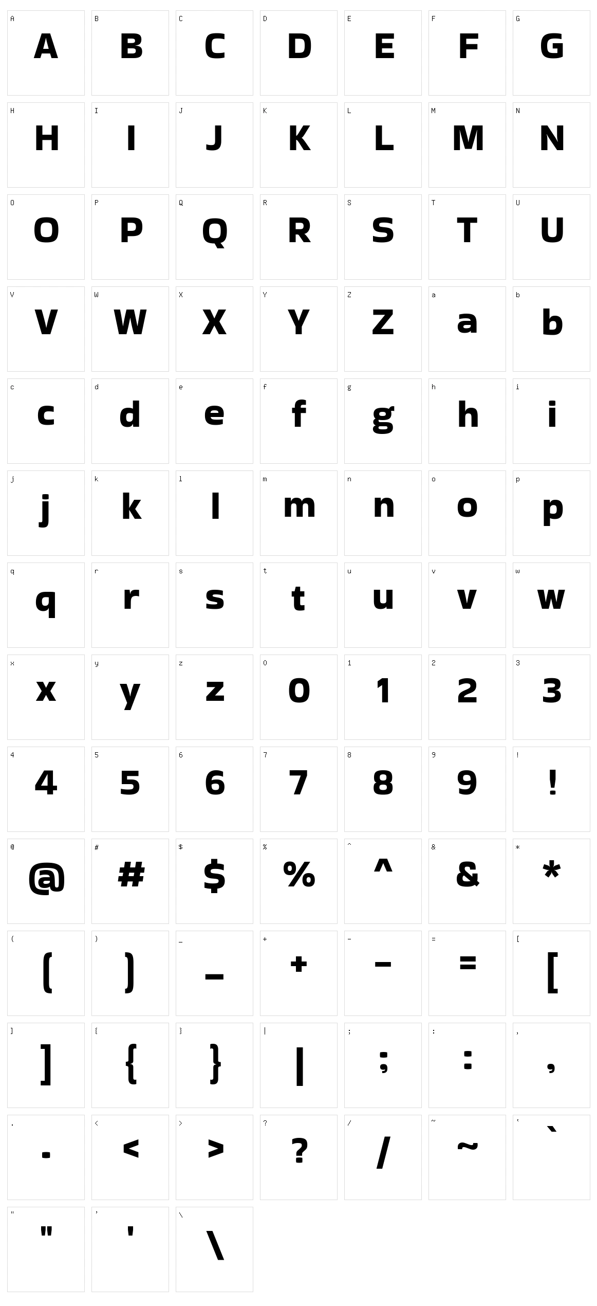 Bakbak one Character Set