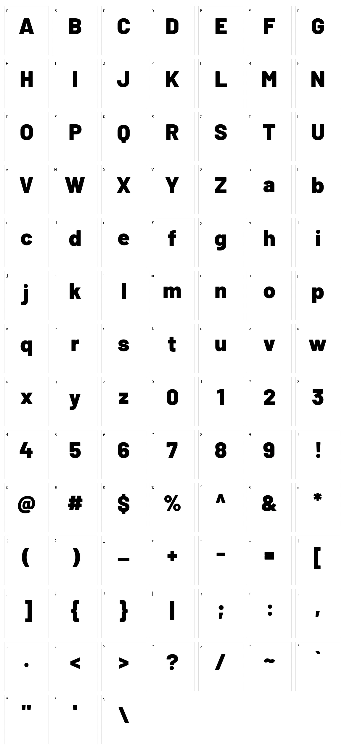 Barlow Character Set