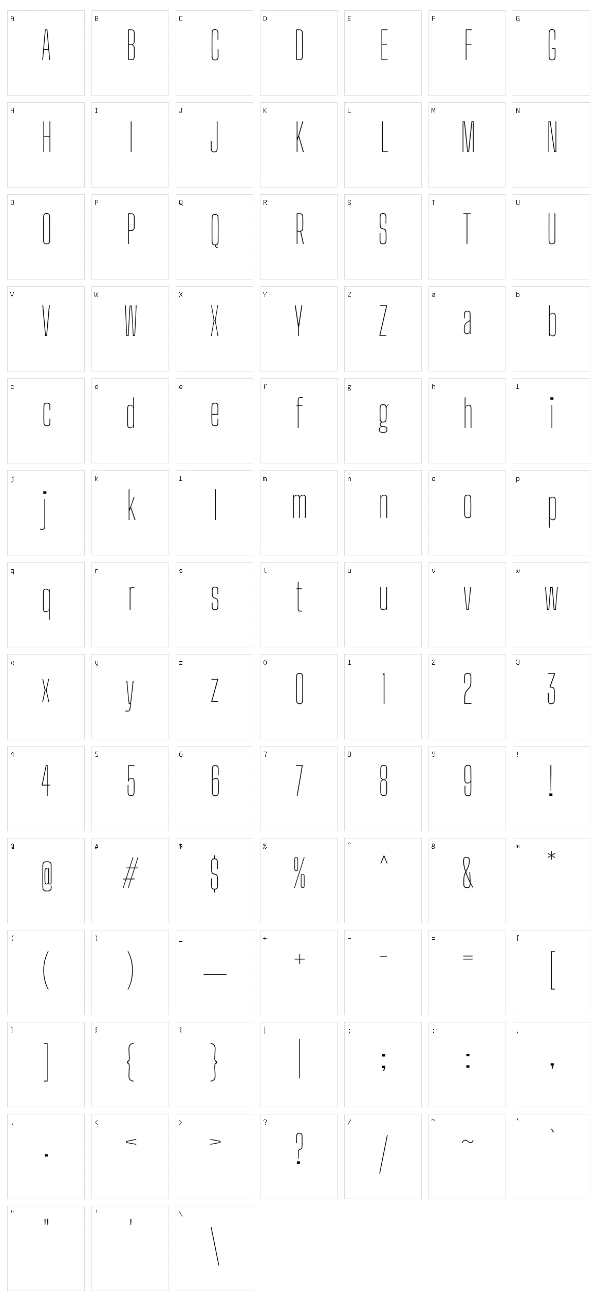 Big shoulders display Character Set