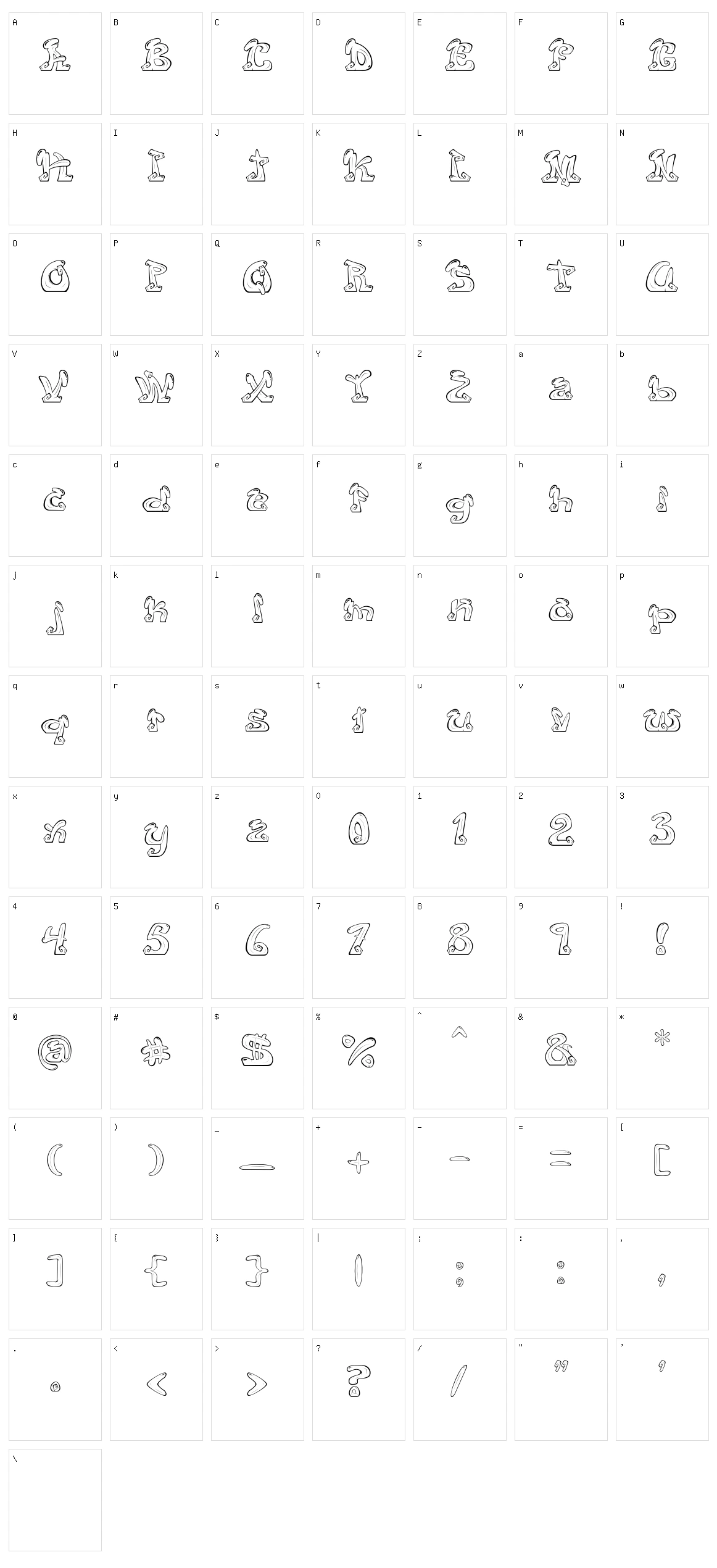 Eazy 3 Character Set