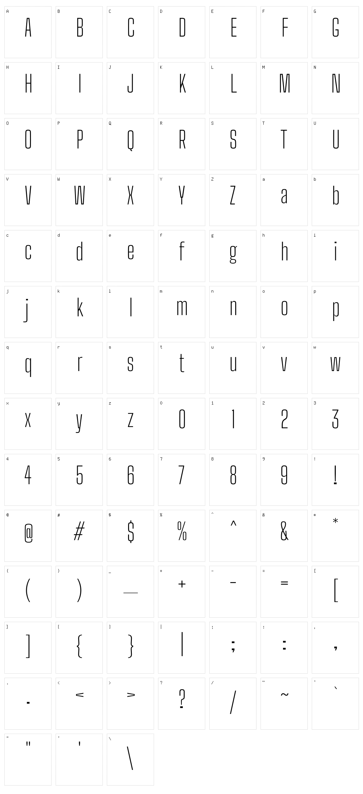 Big shoulders text Character Set