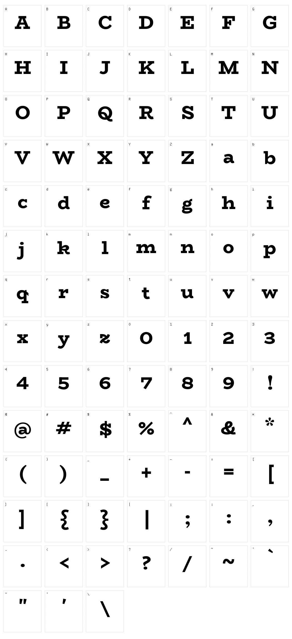 Biorhyme Character Set