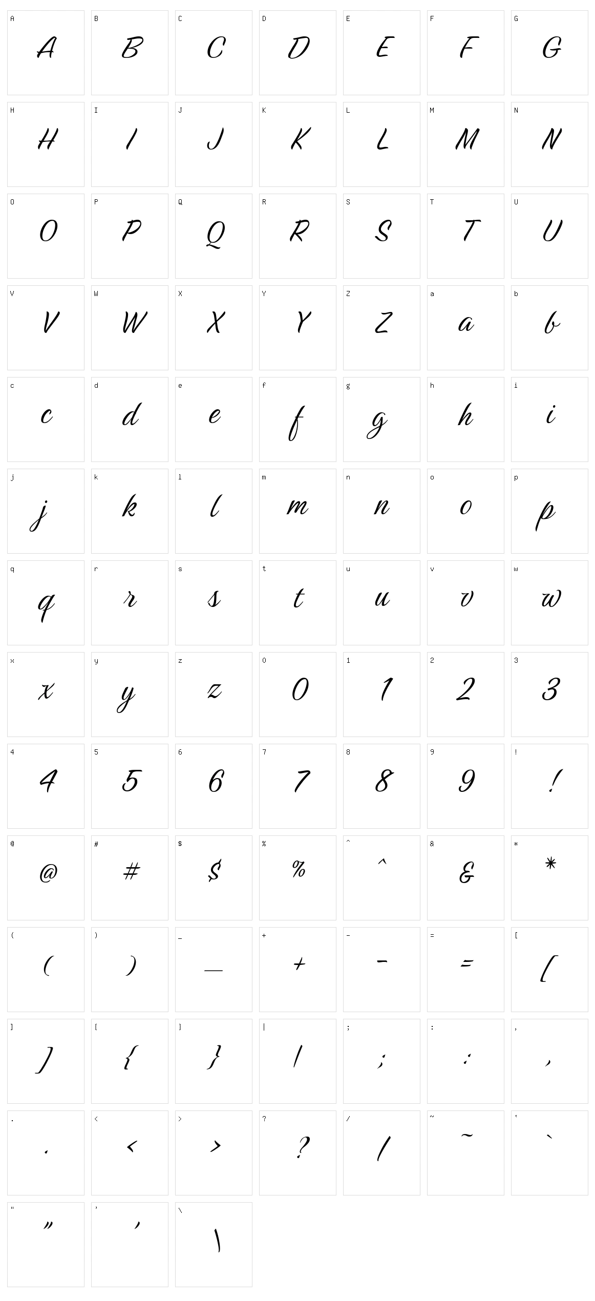 Birthstone Character Set