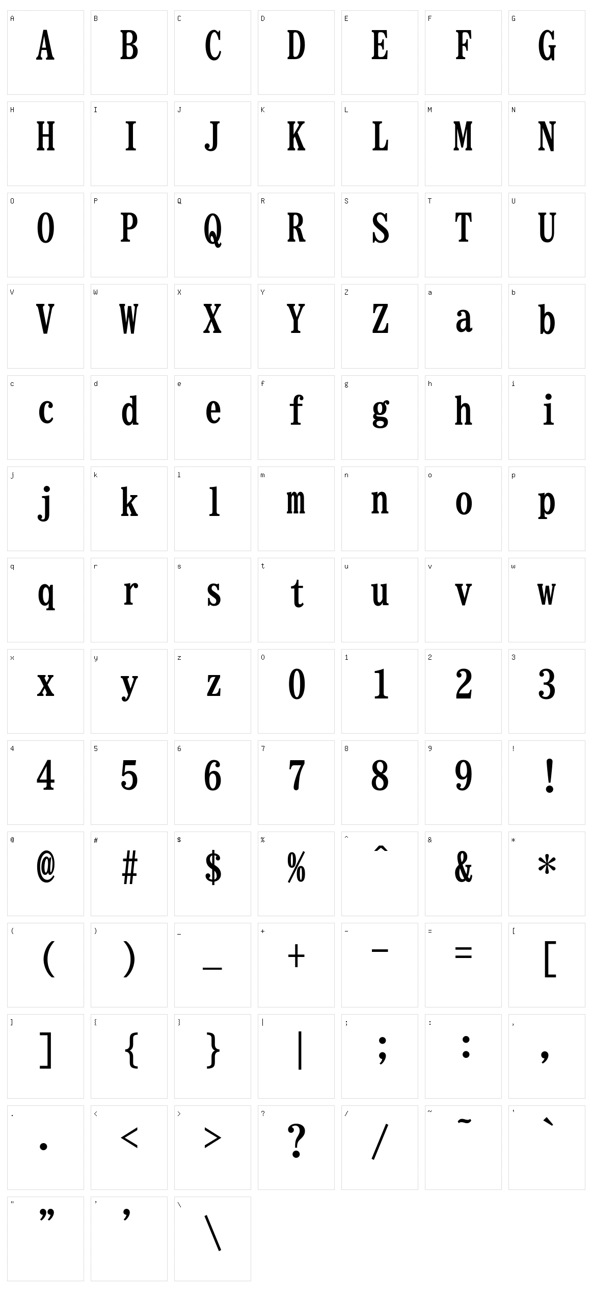 Biz udmincho Character Set