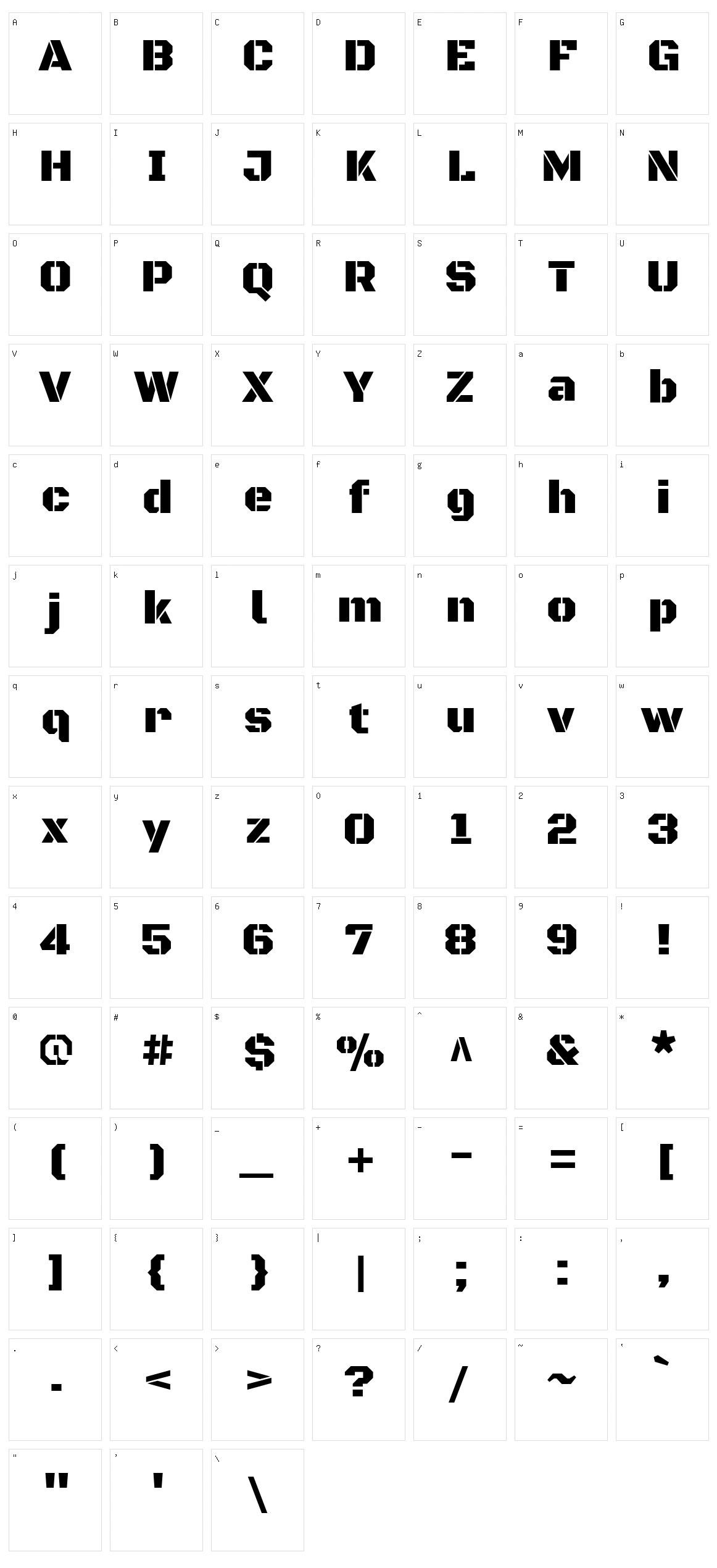 Black ops one Character Set