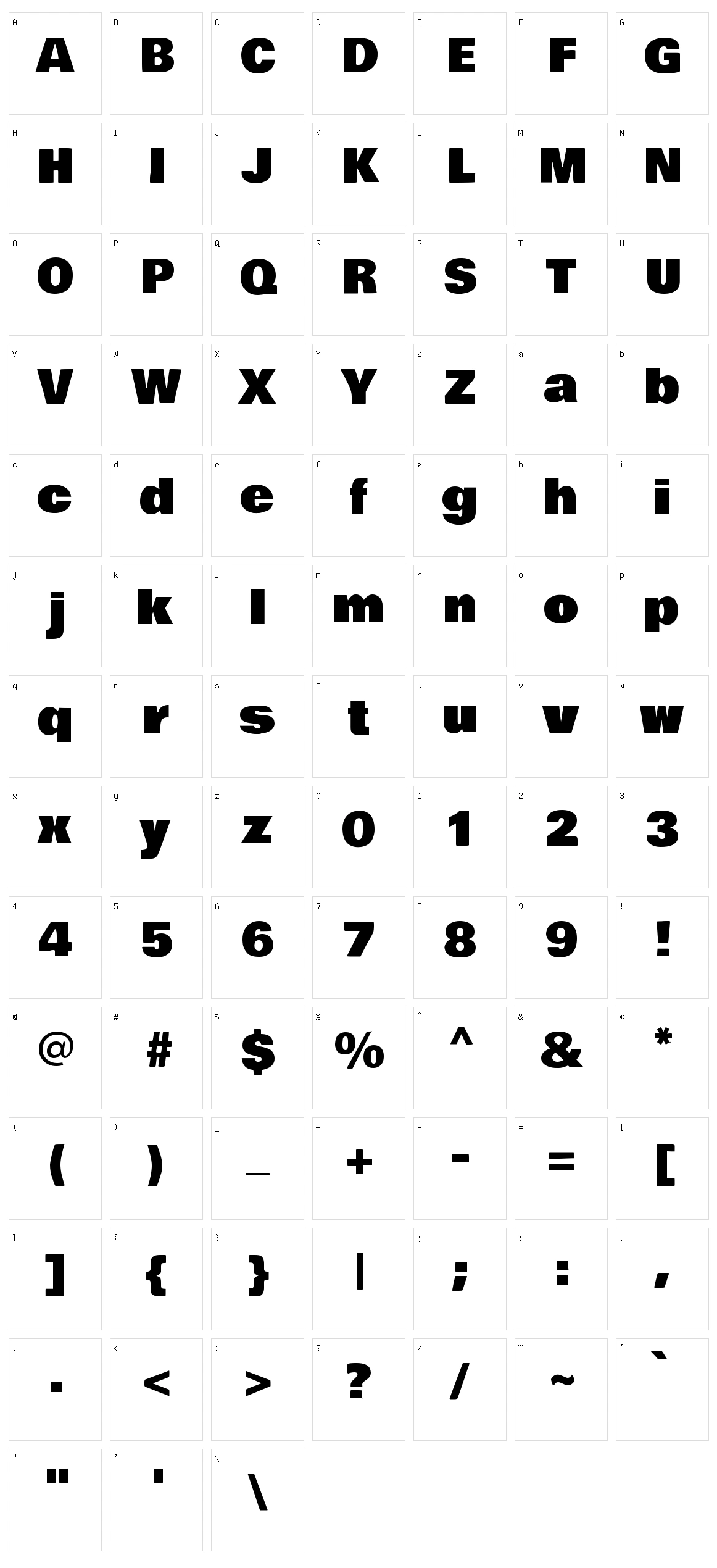 Bowlby one Character Set
