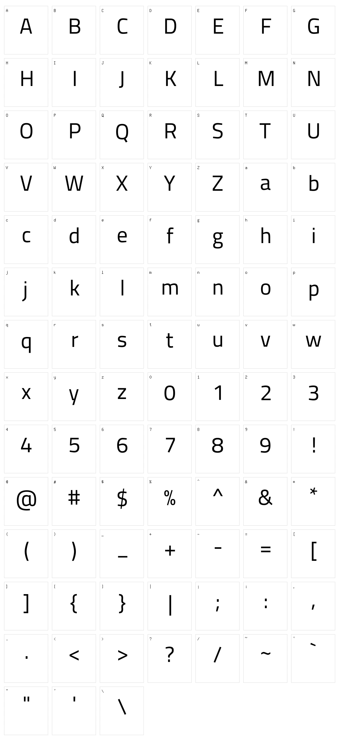 Cairo play Character Set