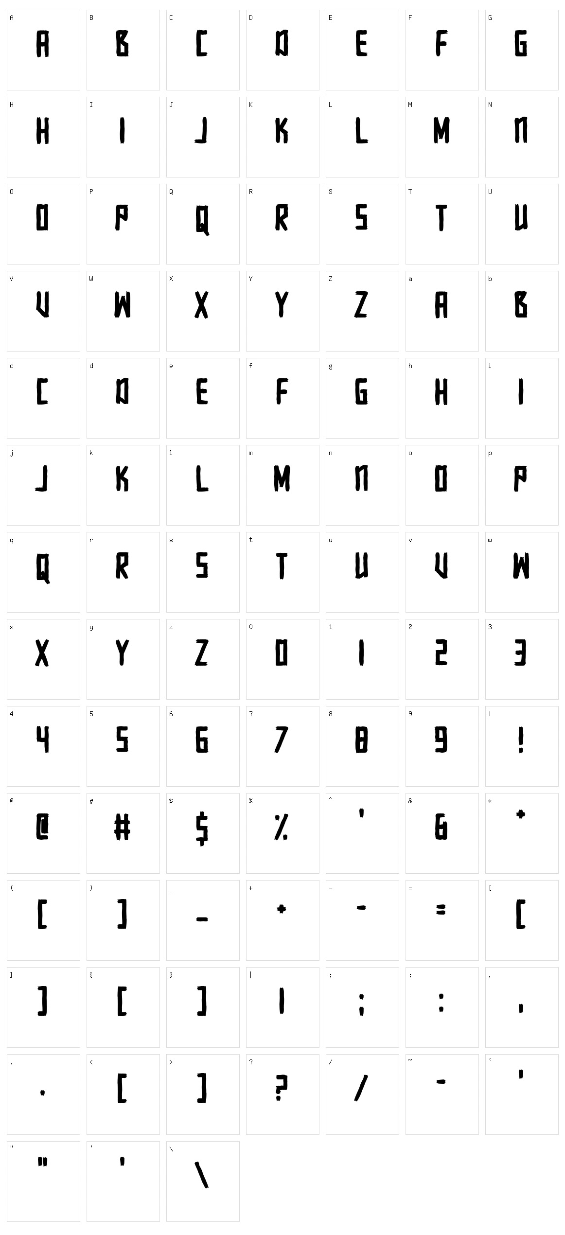 Loudhailer Character Set