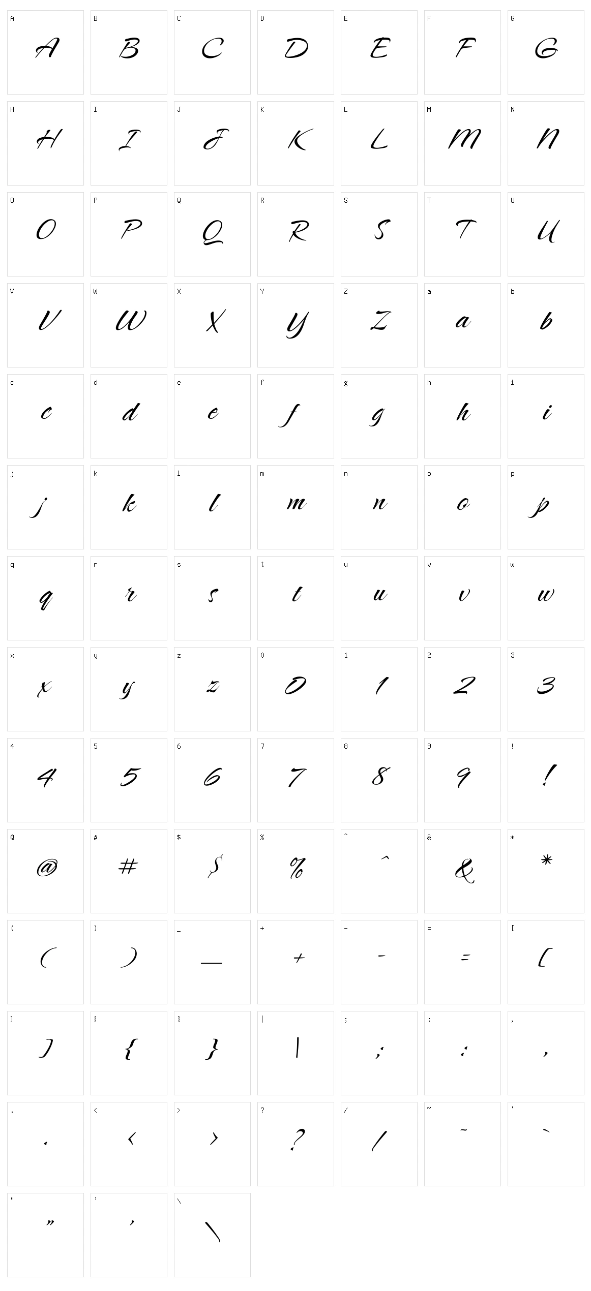 Caramel Character Set