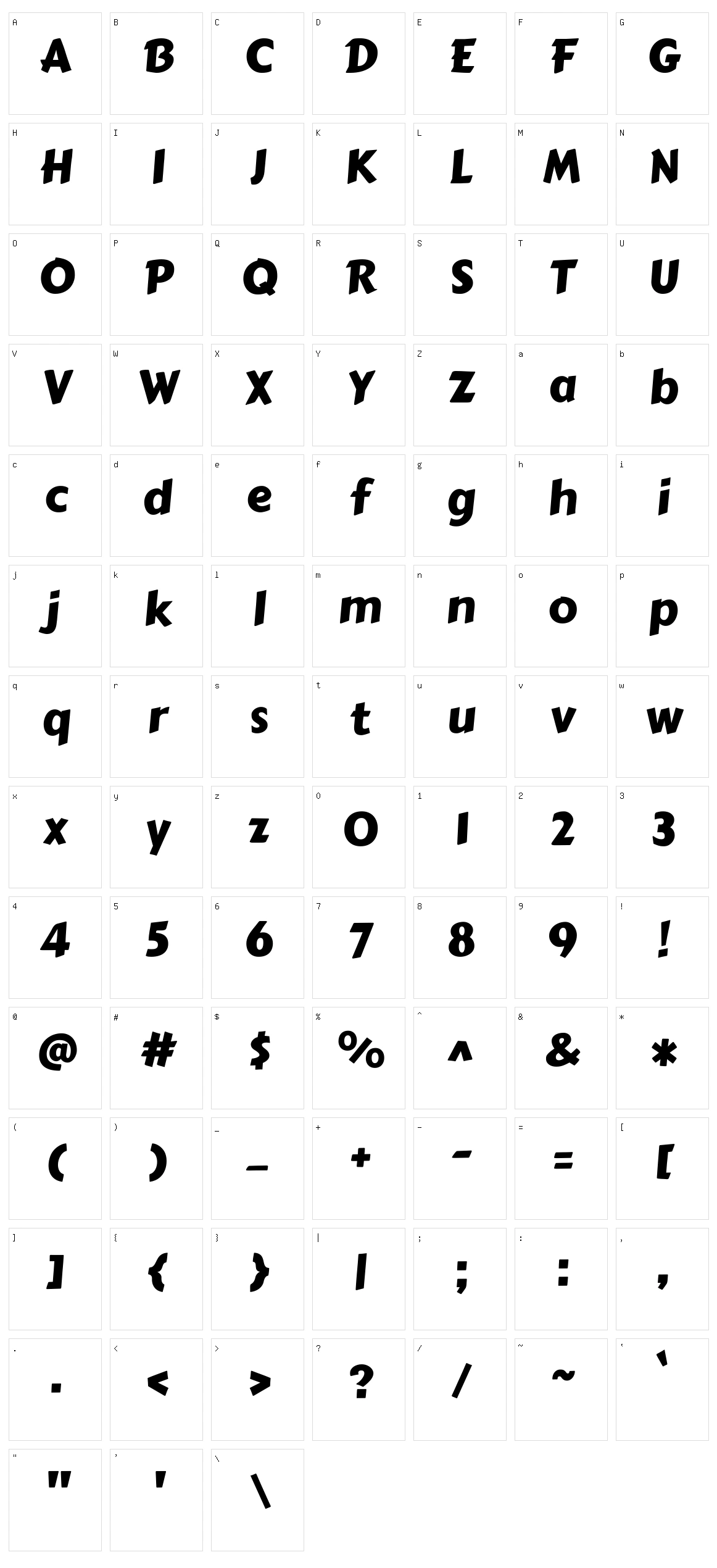 Carter one Character Set