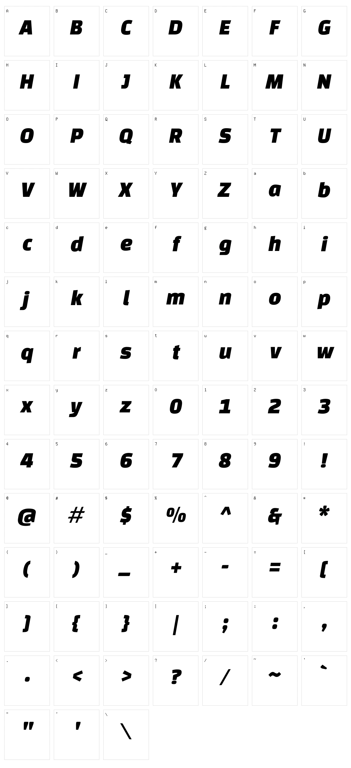 Changa one Character Set